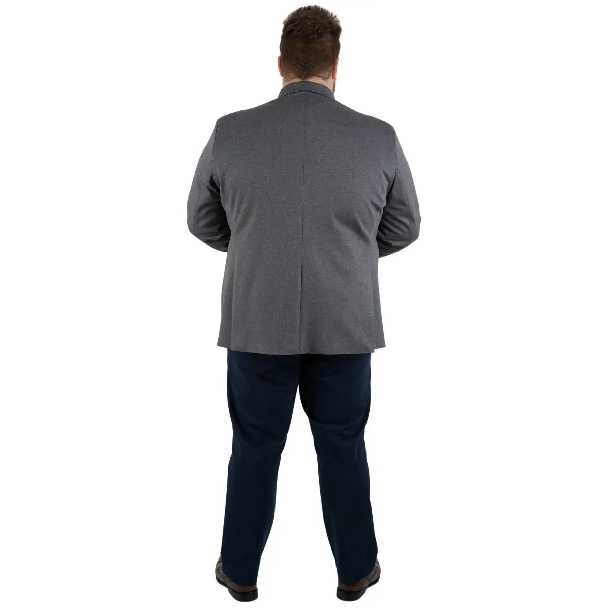 Duża męska marynarka z mikrowzorem plus size  Konik Edmund 949 ciemnoszara