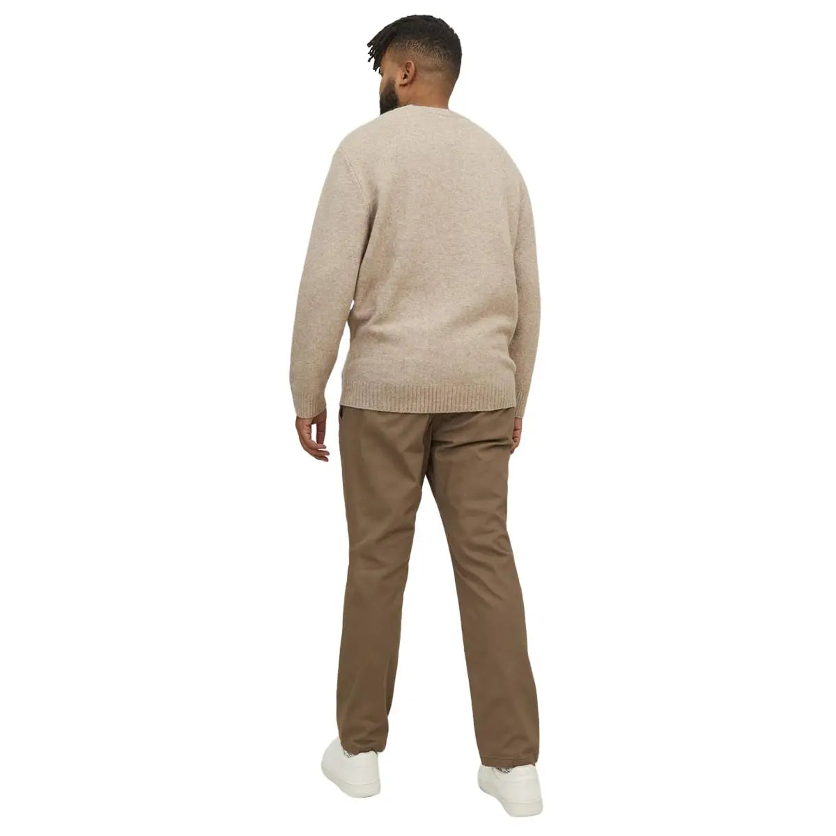 Duże męskie spodnie chinosy Jack &amp; Jones 12243603 jasnobrązowe