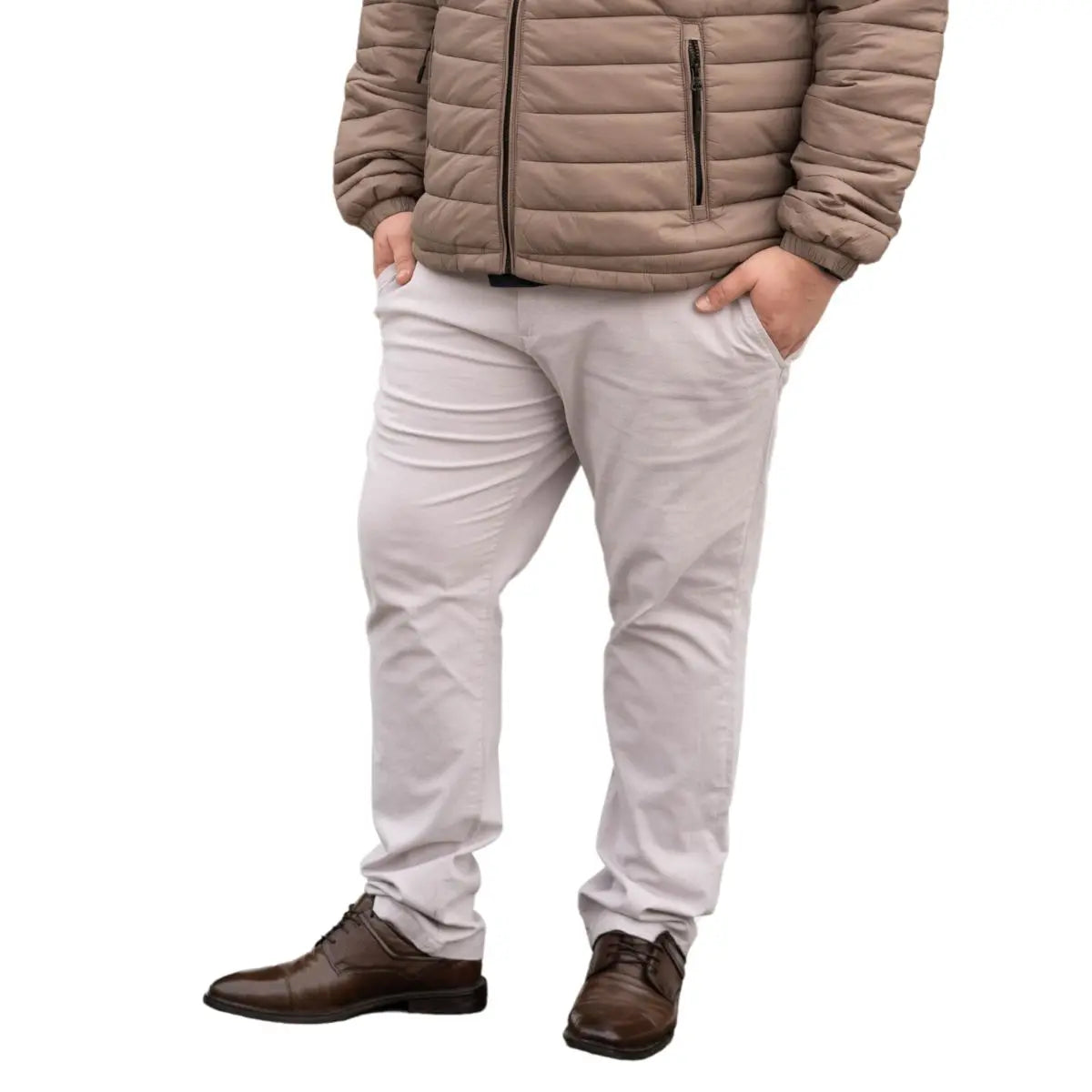 Duże męskie spodnie chinosy Jack &amp; Jones 12275893 beżowe