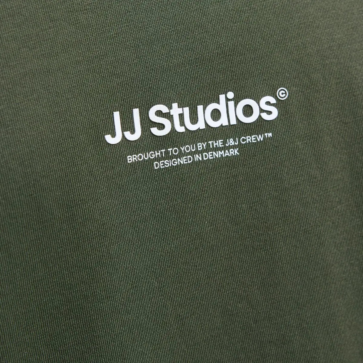 Duży męski t-shirt  koszulka z nadrukiem krótkim rękawem Jack &amp; Jones 12279591 ciemnozielona