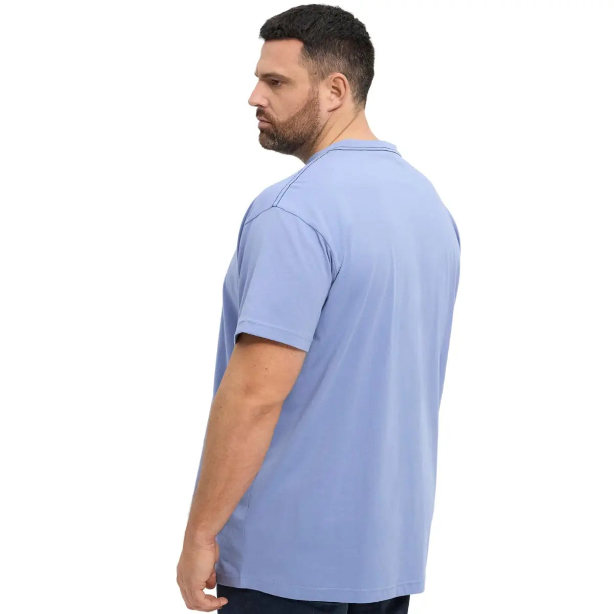 Duży męski t-shirt z nadrukiem samochodu koszulka z krótkim rękawem North Latitude 53106-0520 błękitna