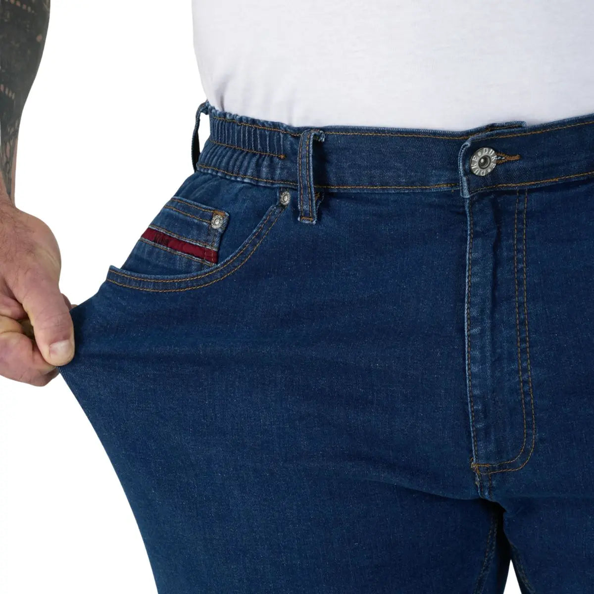 Duże męskie spodnie jeansowe ze streczem Duke D555 Bailey niebieskie