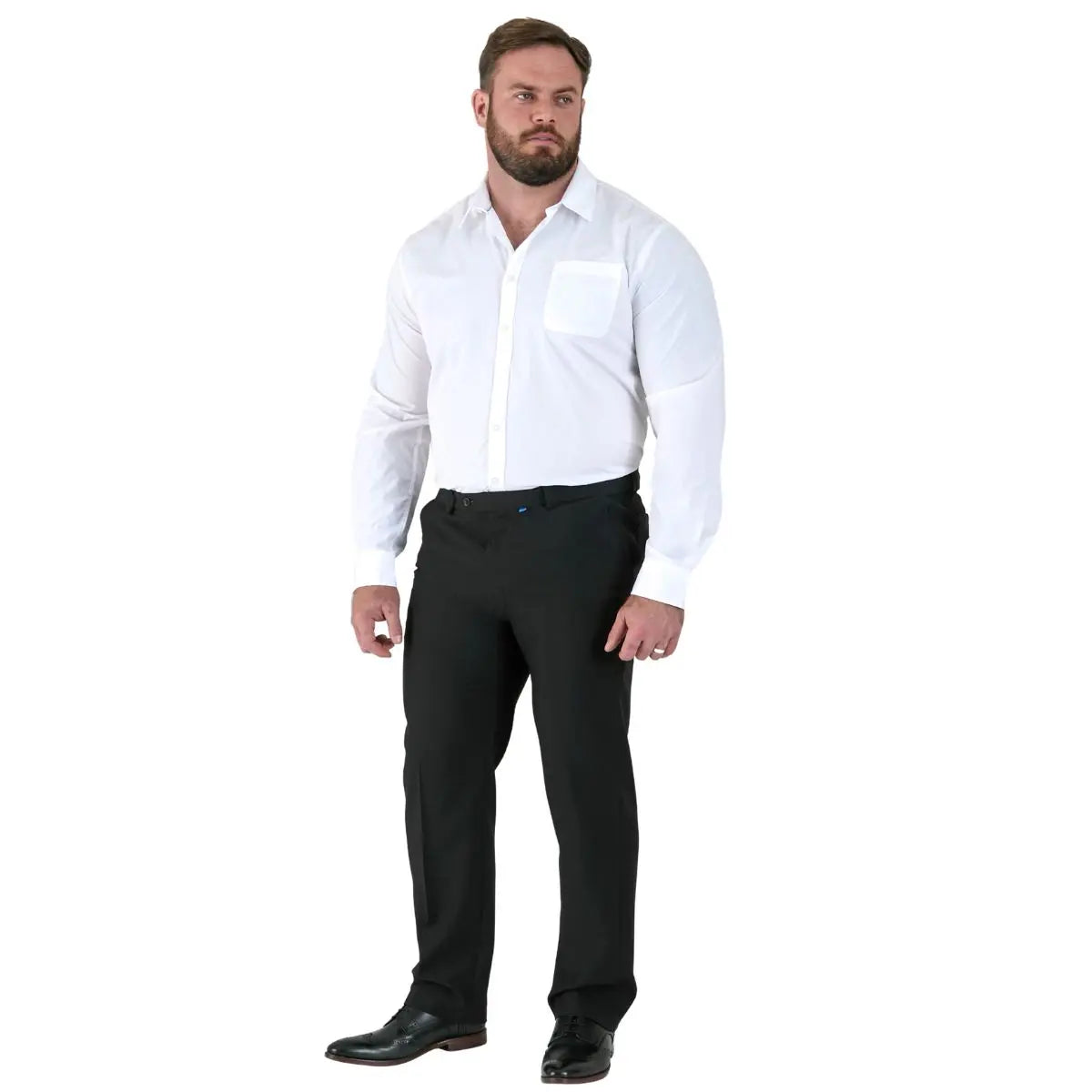 Duże męskie eleganckie spodnie wizytowe Duke D555 Max czarne