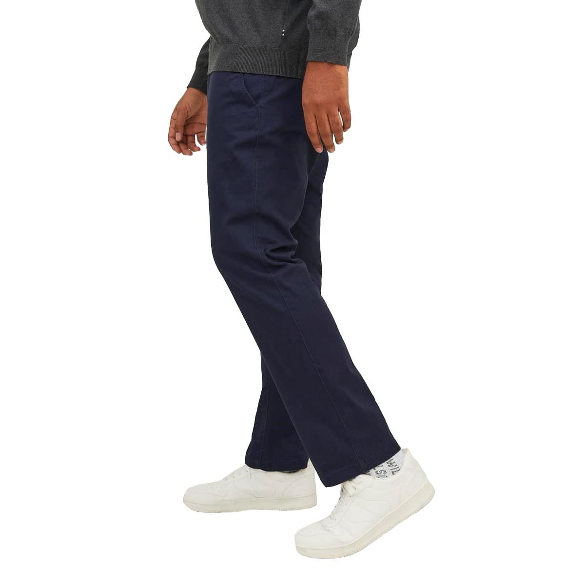 Duże męskie spodnie chinosy Jack &amp; Jones 12243603 granatowe