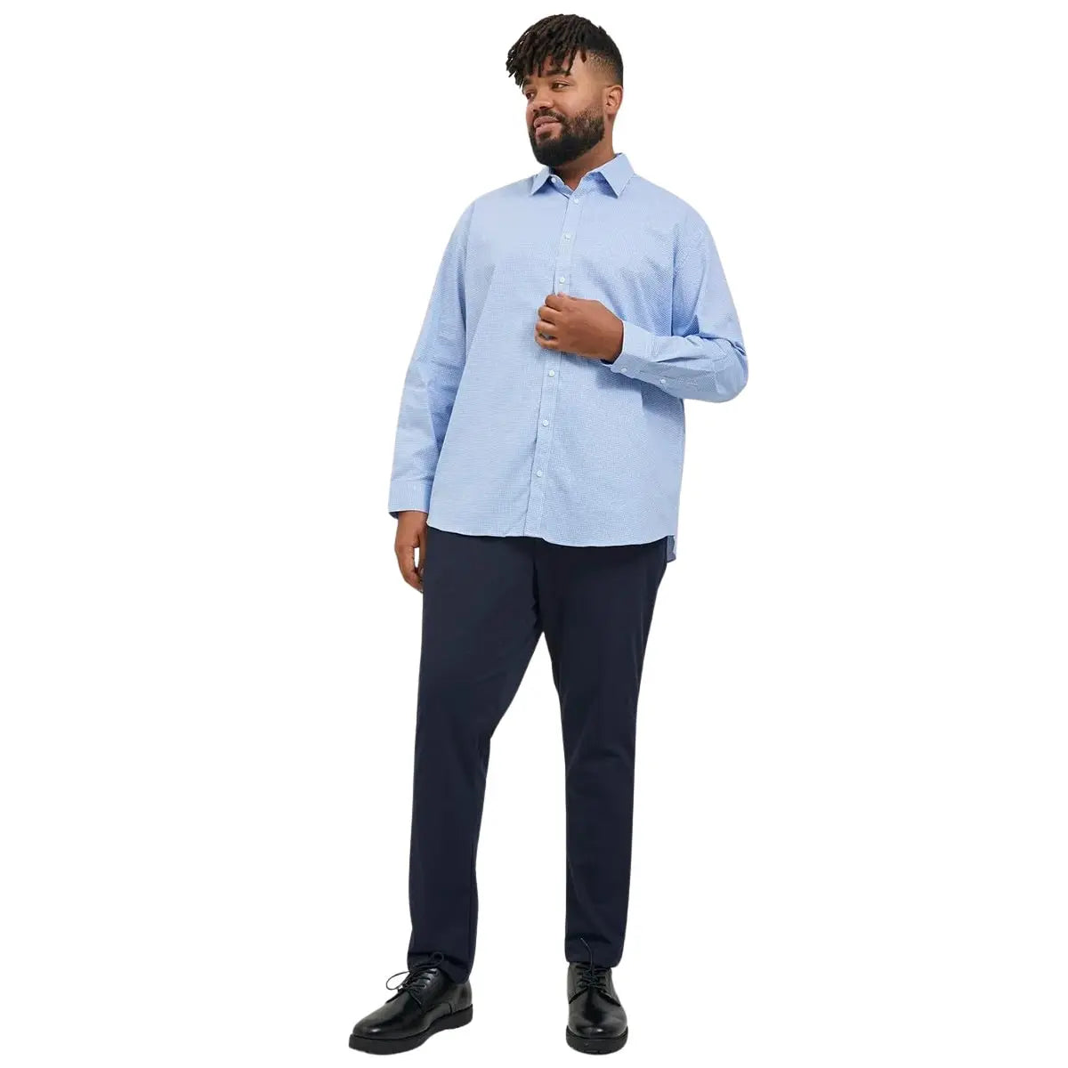 Duże męskie spodnie chinosy Jack &amp; Jones 12250503 granatowe