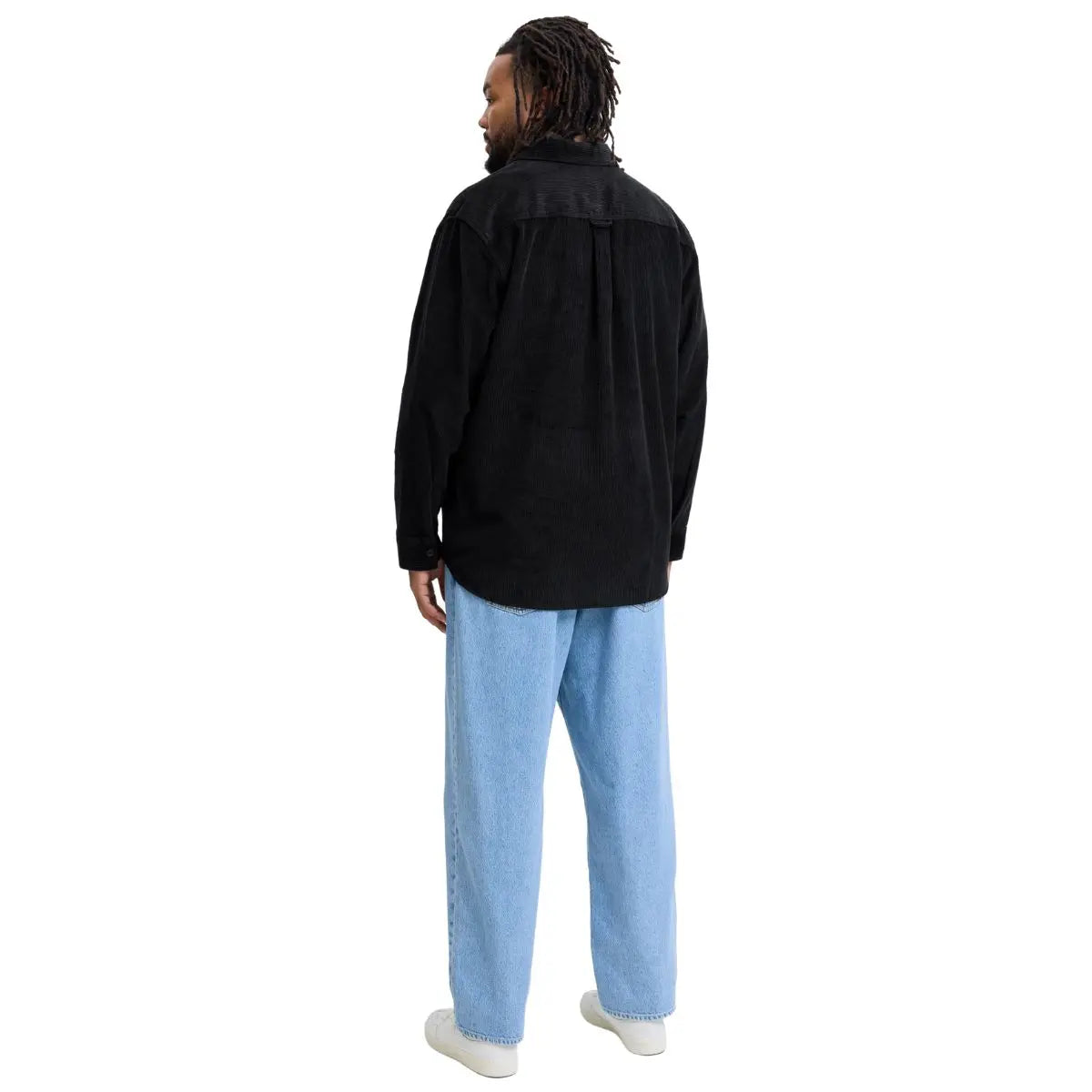 Duża koszula męska z długim rękawem sztruksowa Jack &amp; Jones 12284614 czarna