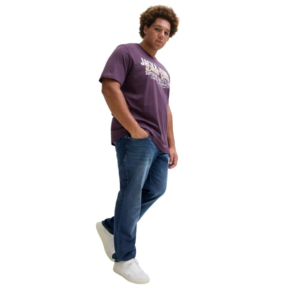 Duże męskie spodnie jeansowe Jack &amp; Jones 12285633 granatowe