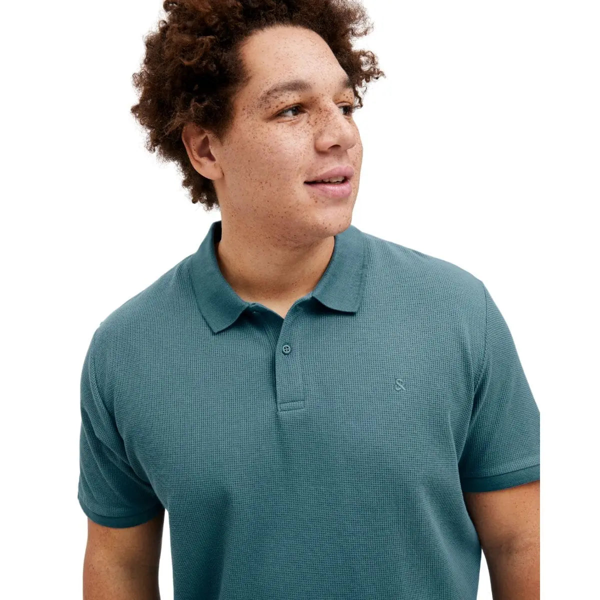 Duża męska polówka koszulka z kołnierzykiem Jack &amp; Jones 12274980 niebieska