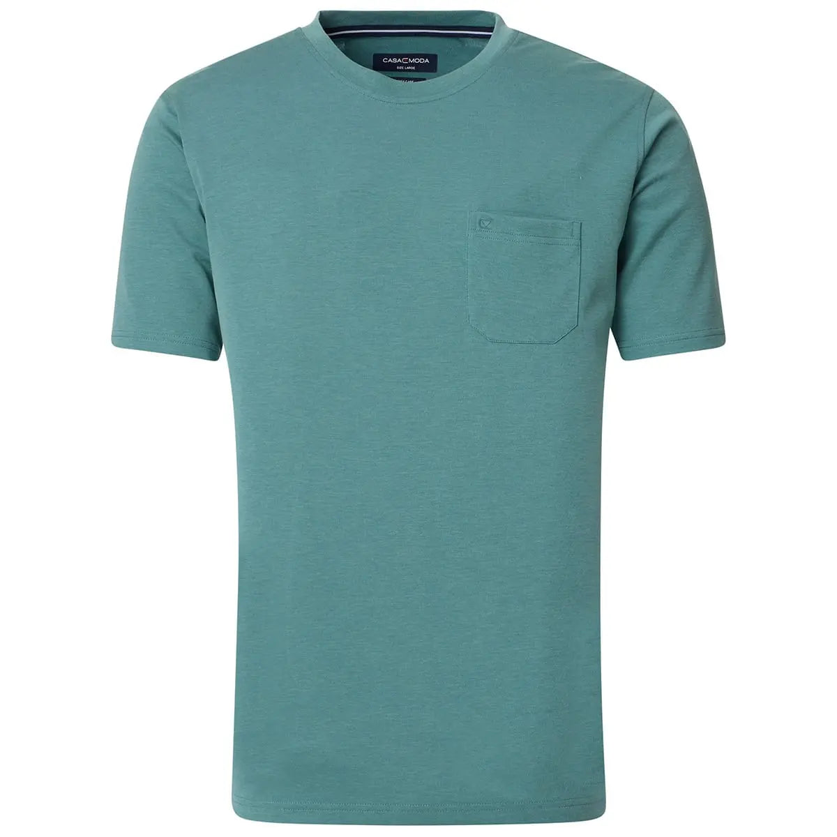 Duża męska koszulka z kieszonką t-shirt Casa Moda 913699100-393 zielona