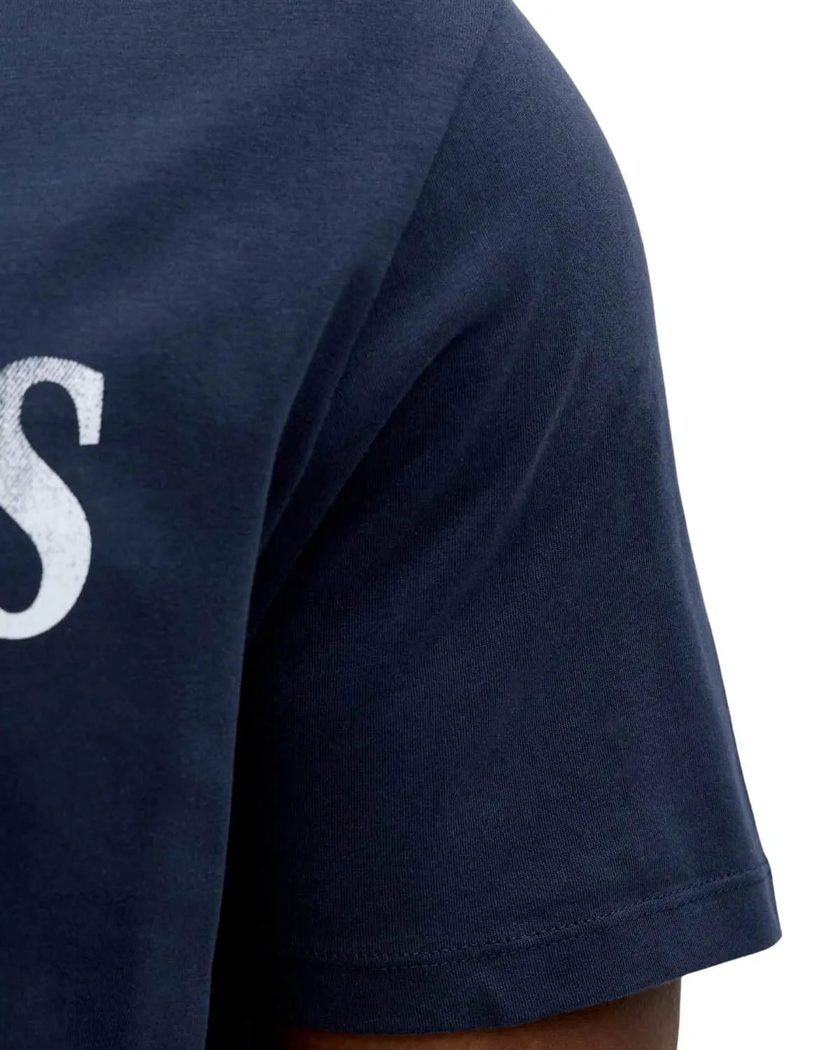 Duża męska koszulka t-shirt z nadrukiem Jack &amp; Jones 12295977 granatowy