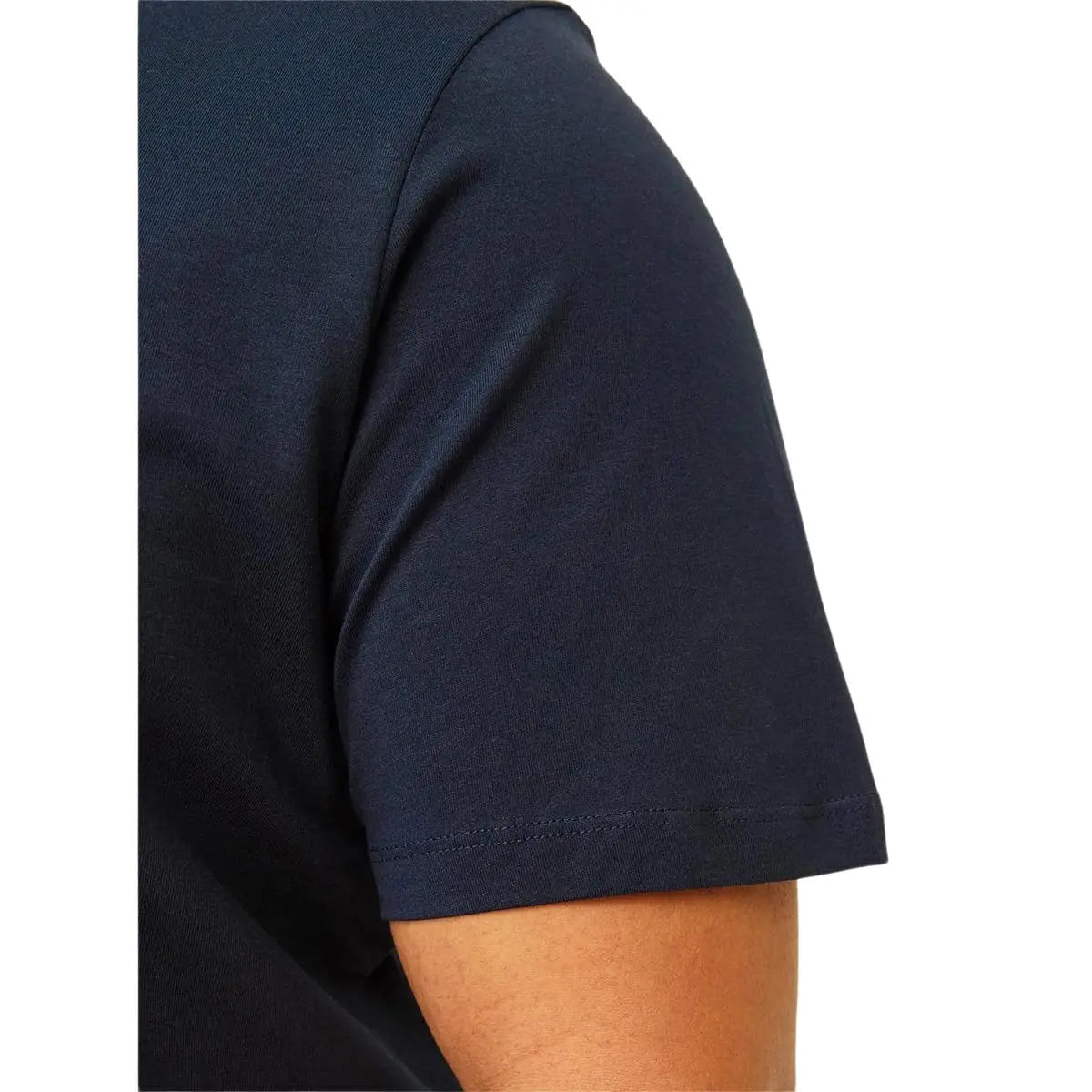 Duża męska koszulka z napisami t-shirt Jack &amp; Jones 12243630 granatowy