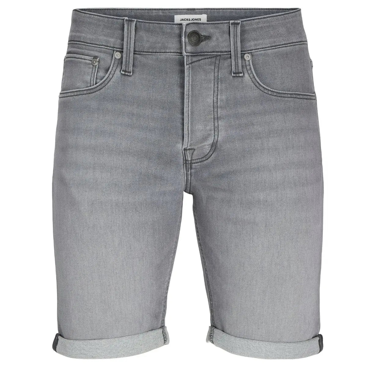 Duże męskie jeansowe krótkie spodenki Jack &amp; Jones 12274053 jasnoszare