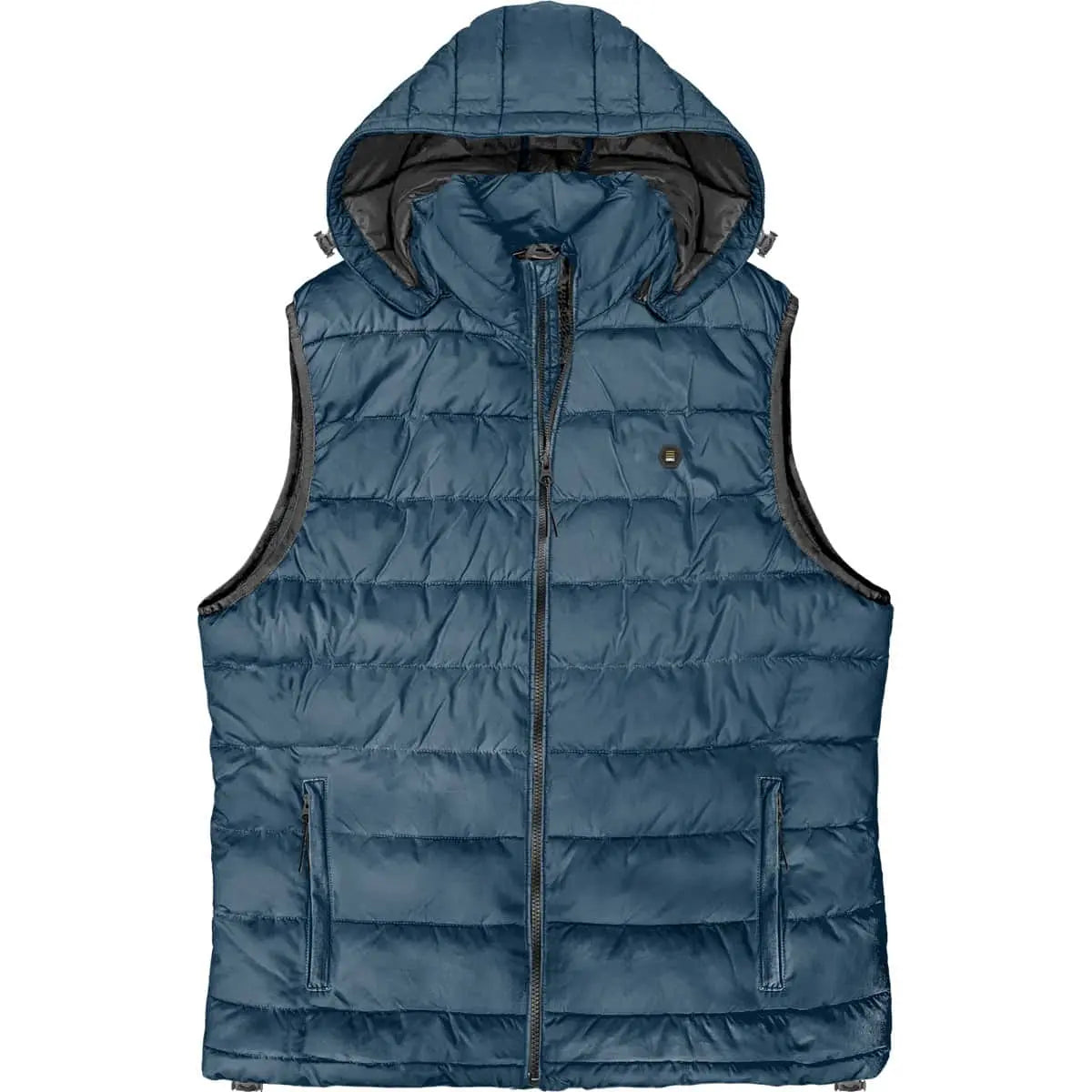 Duży męski bezrękawnik kamizelka z kapturem Double Urban Outfitters SMJK-2001 ciemnoniebieska