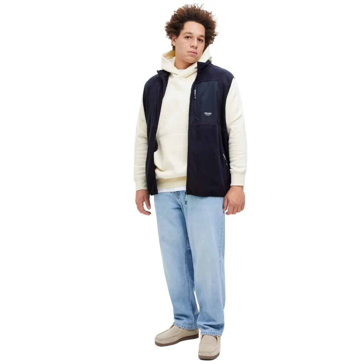 Duża kamizelka męska bezrękawnik polarowy Jack &amp; Jones 12269663 granatowy
