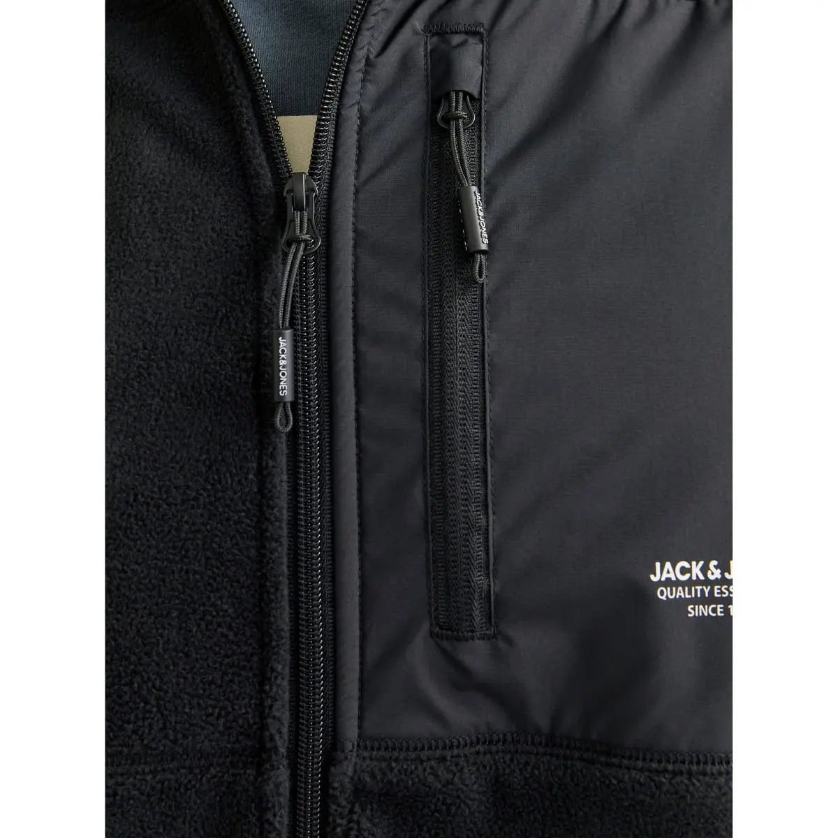Duża kamizelka męska bezrękawnik polarowy Jack &amp; Jones 12269663 czarny