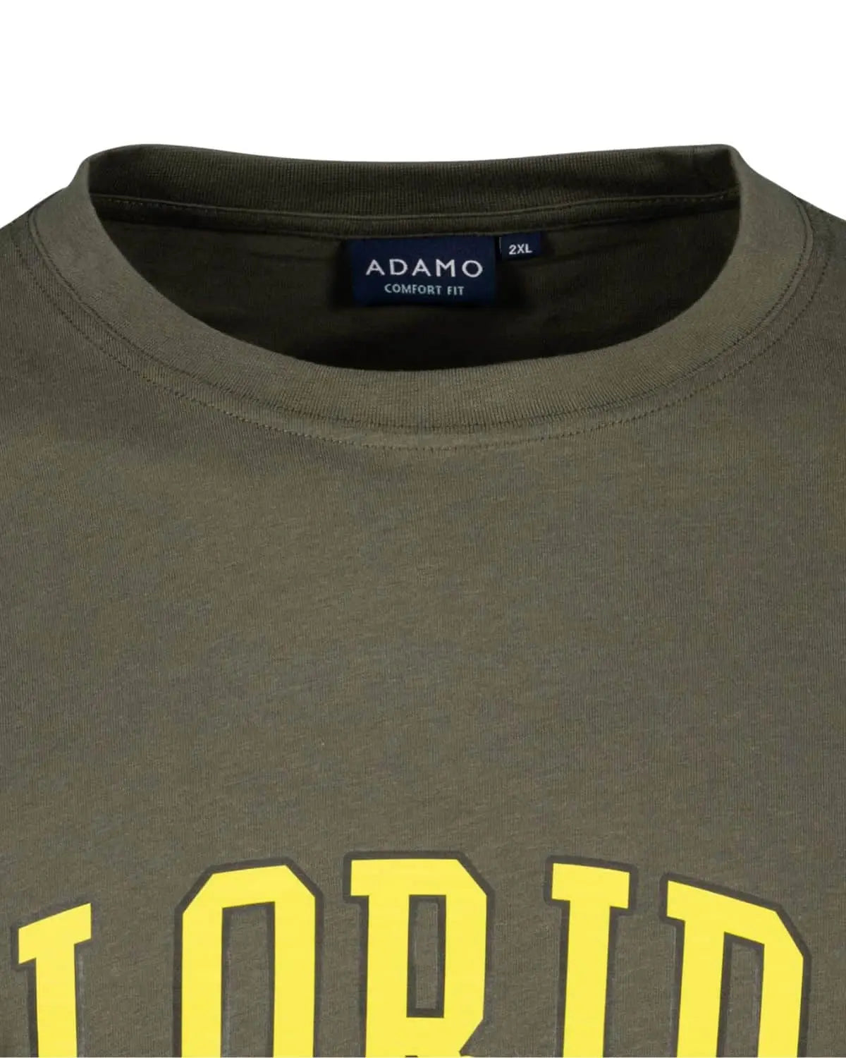 Duży męski t-shirt koszulka z nadrukiem Florida Adamo 131613-430 khaki
