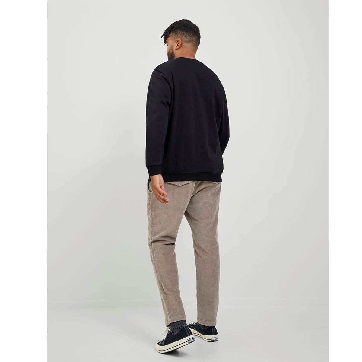 Duża męska bluza wkładana przez głowę Jack &amp; Jones 12250594 czarna