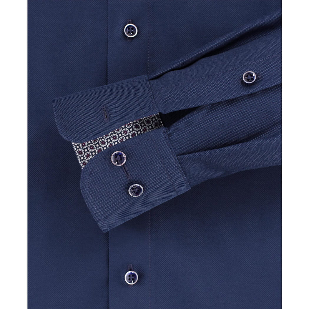 Duża elegancka męska gładka koszula długi rękaw Casa Moda 303523000-108 granatowa