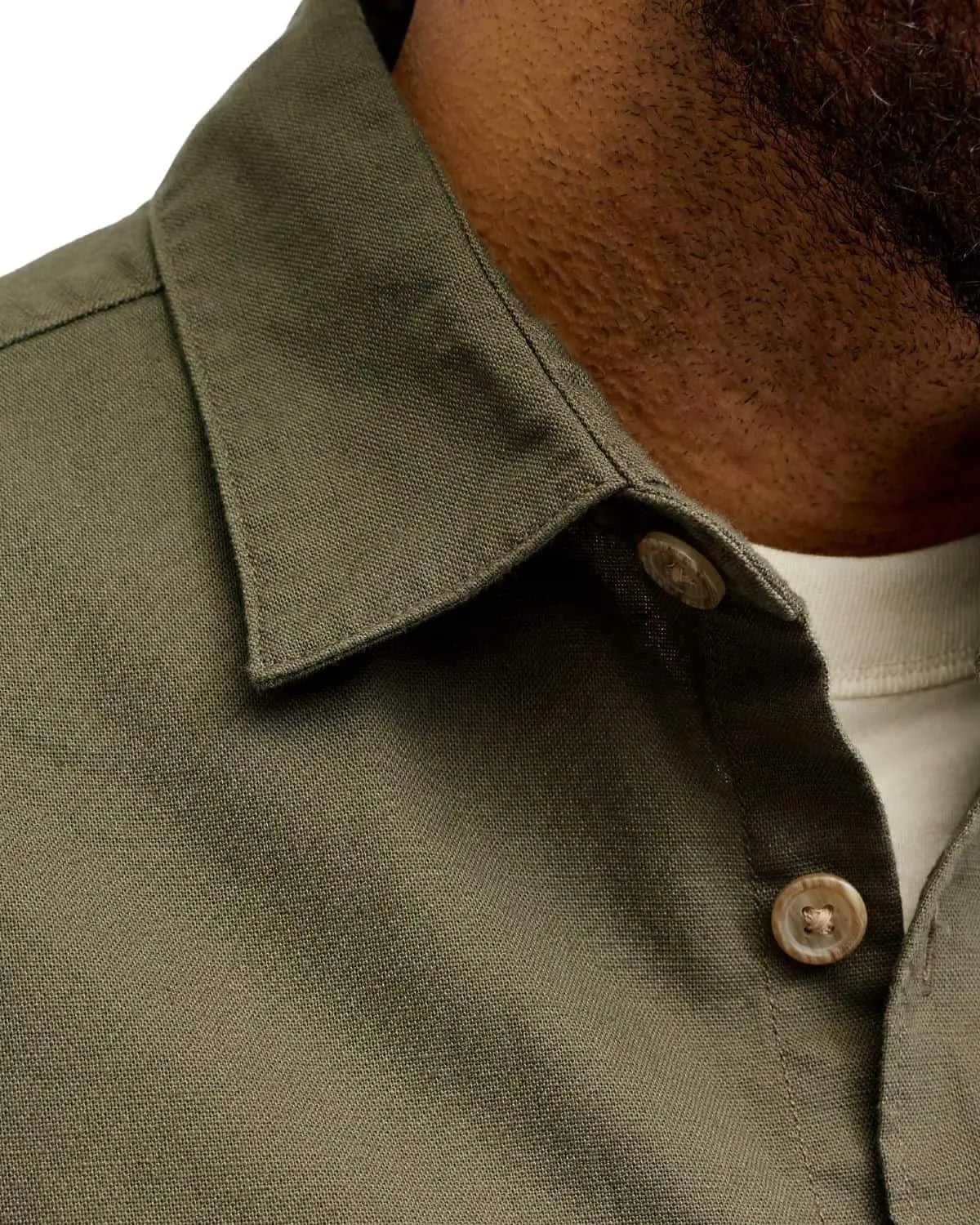 Duża koszula męska z długim rękawem gładka z lnem Jack &amp; Jones 12289111 khaki