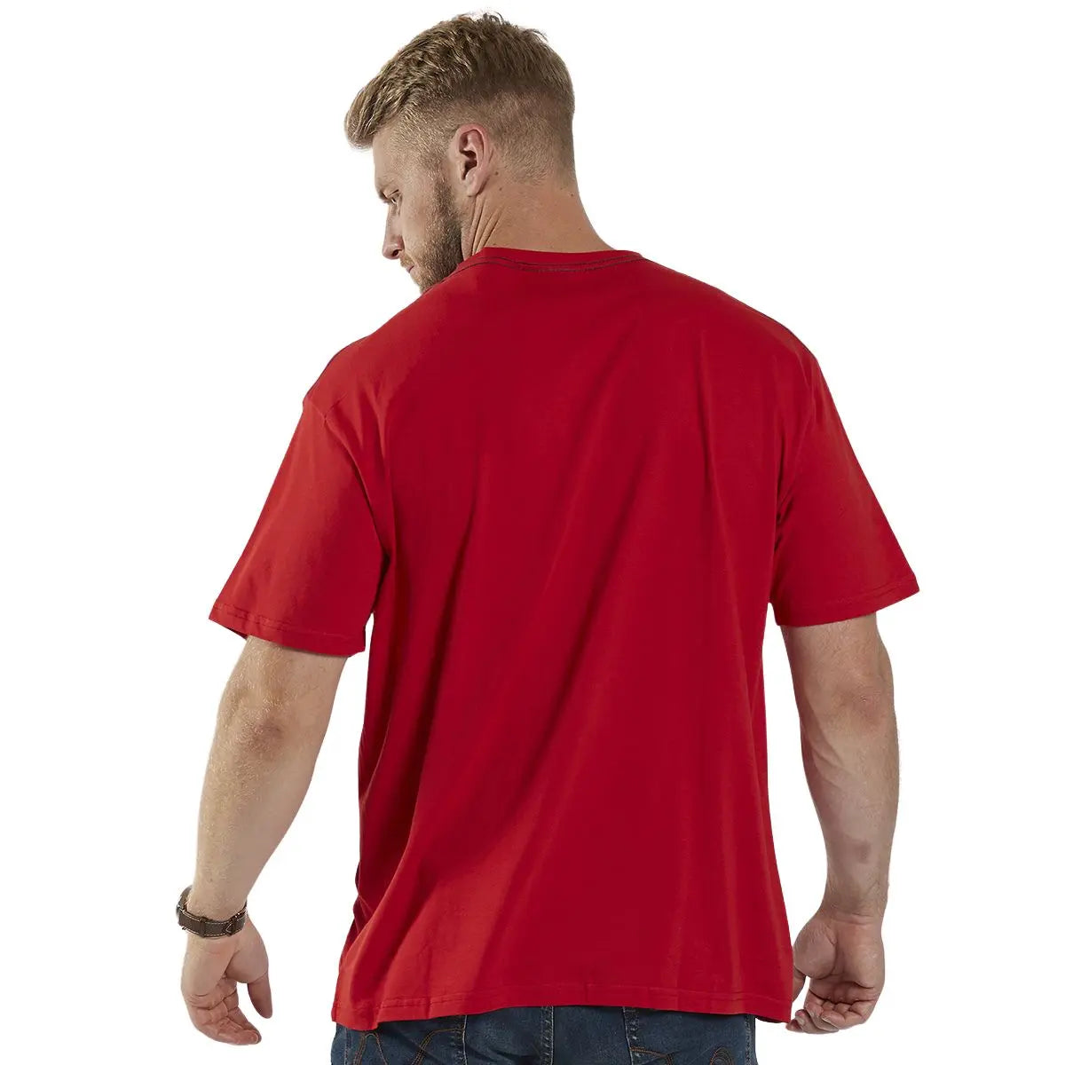 Duży męski t-shirt North 56°4 99865-0300 czerwony