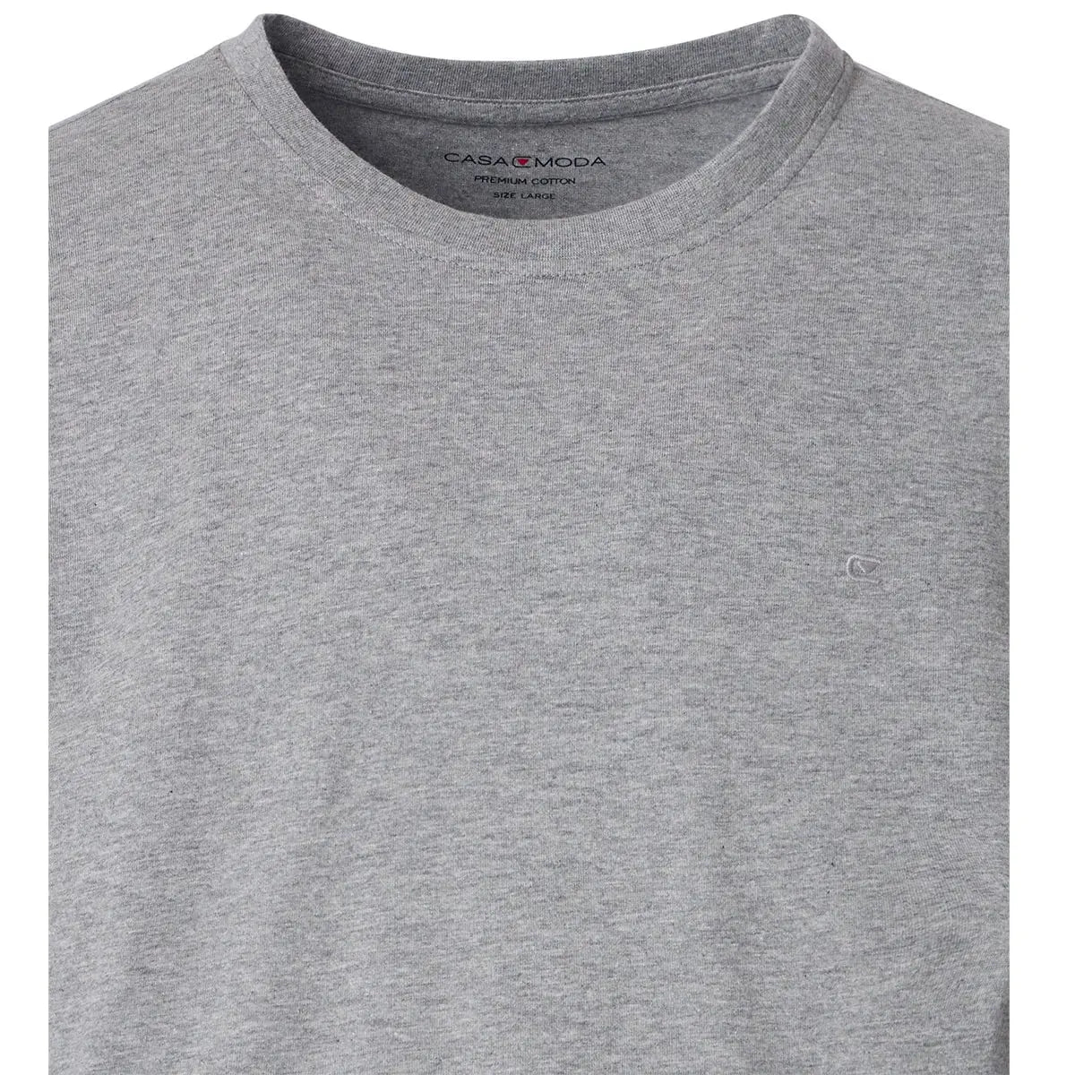 Duża męska koszulka gładka t-shirt Casa Moda 4200-713 jasnoszary