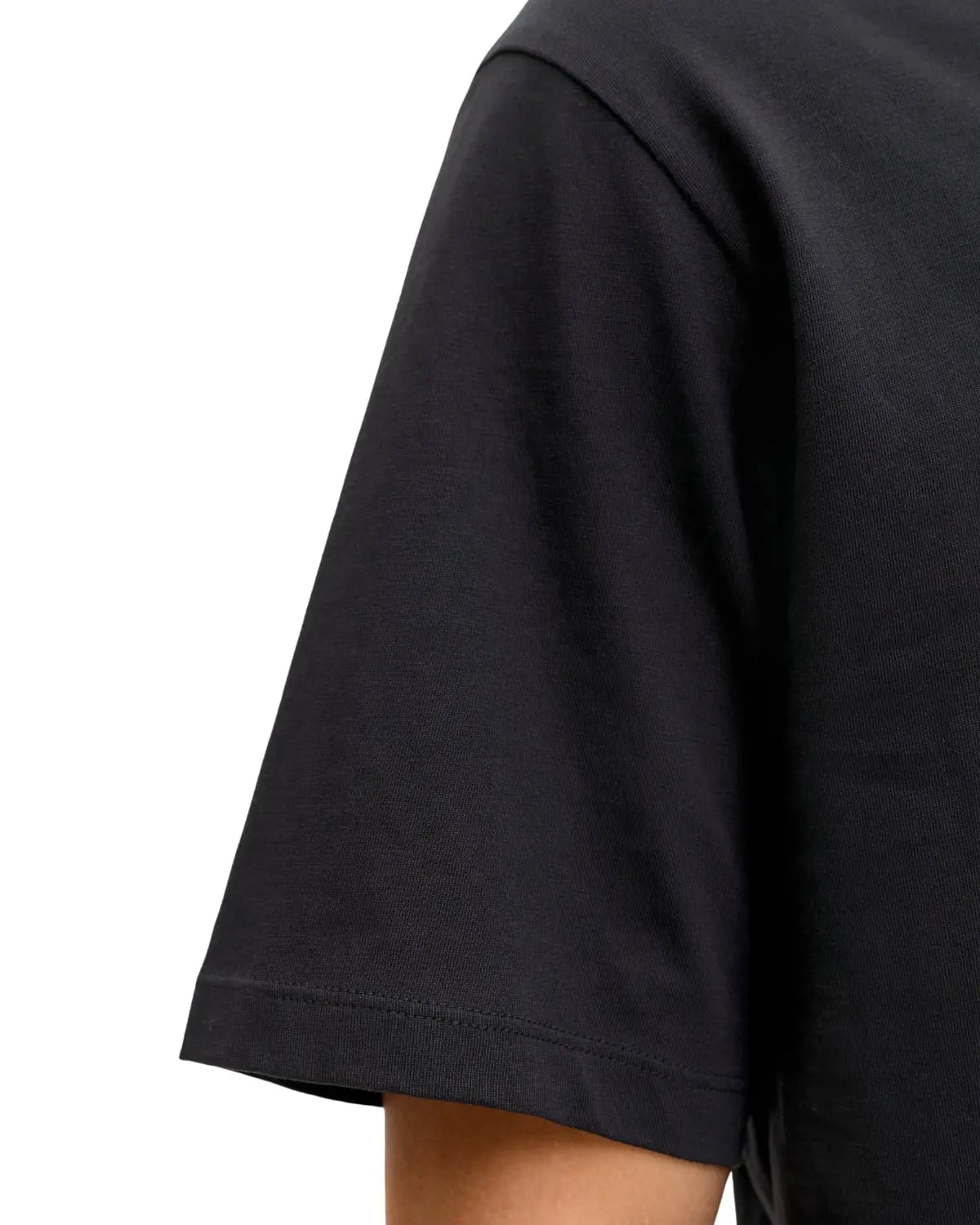Duża męska koszulka z krótkim rękawem t-shirt z efektownym nadrukiem Jack &amp; Jones 12289691 czarny