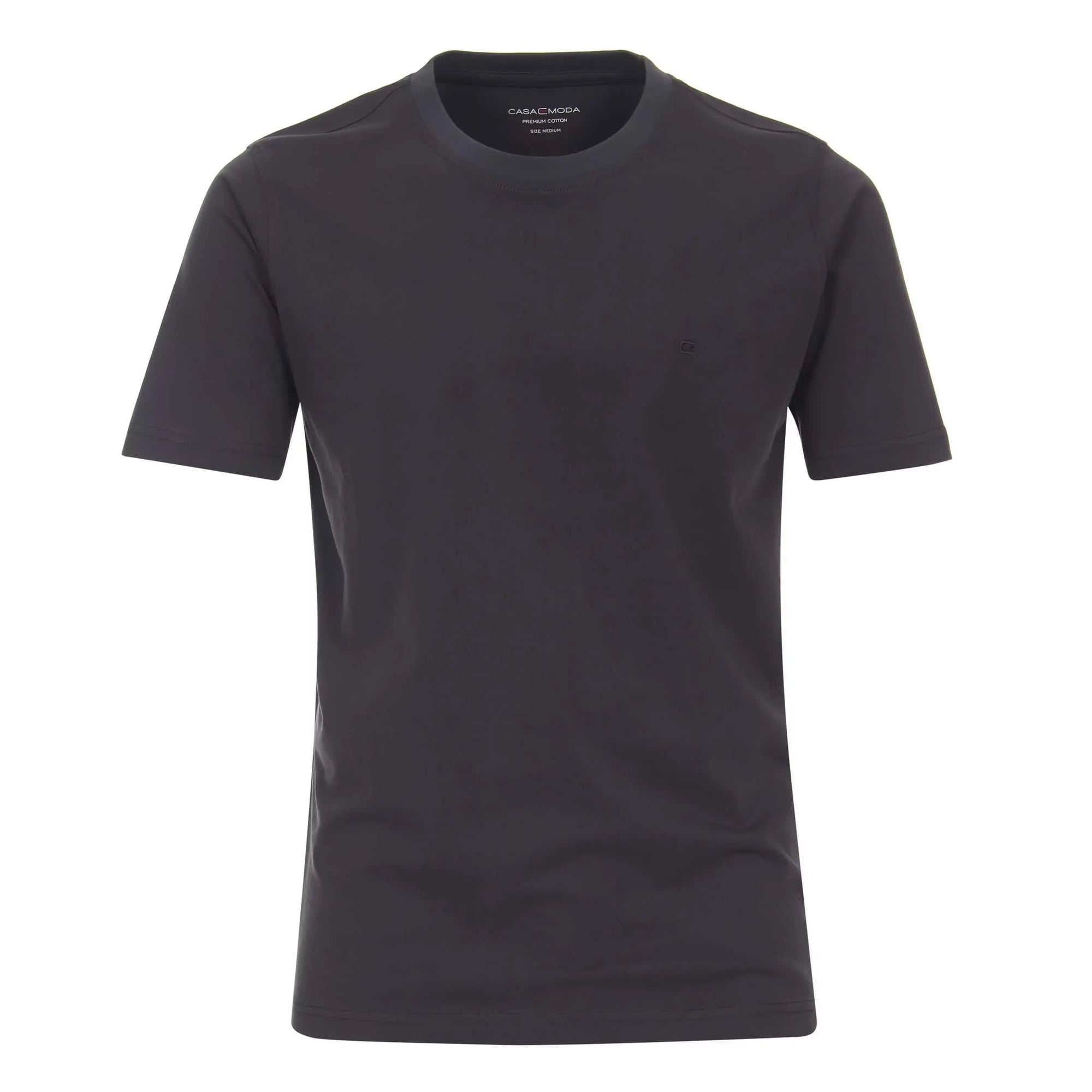 Duża męska koszulka gładka t-shirt Casa Moda 4200-766 grafitowy