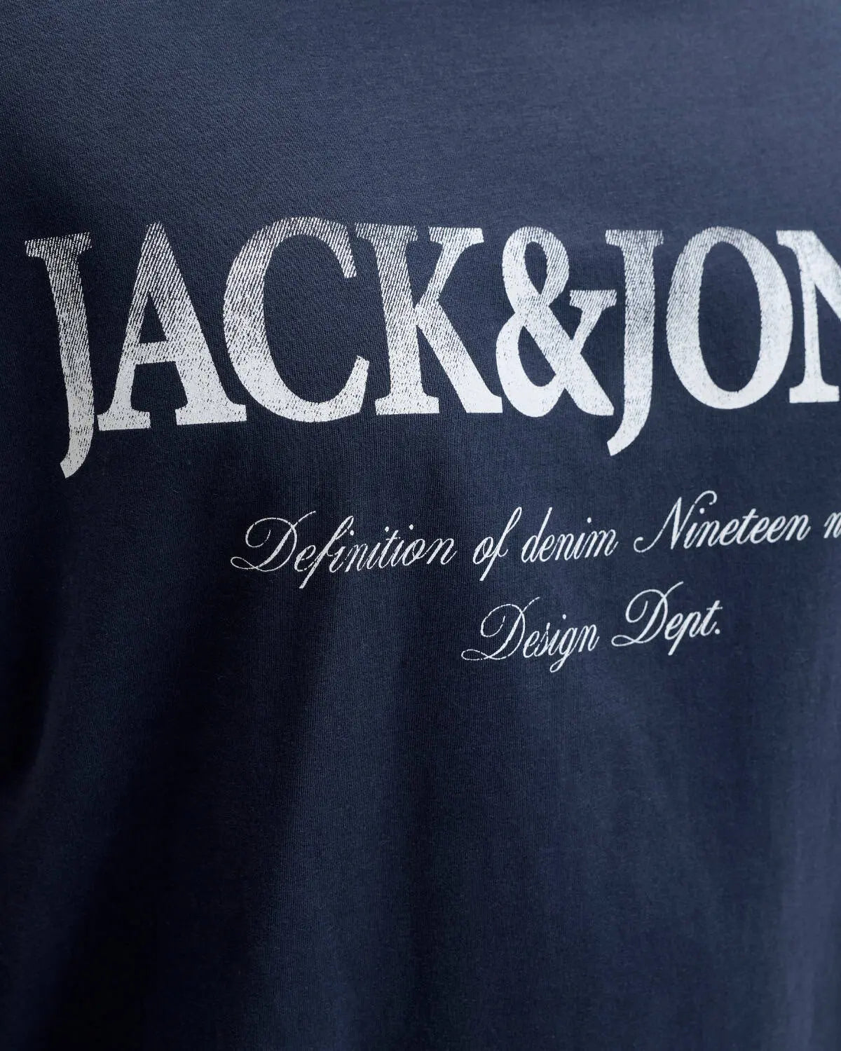 Duża męska koszulka t-shirt z nadrukiem Jack &amp; Jones 12295977 granatowy