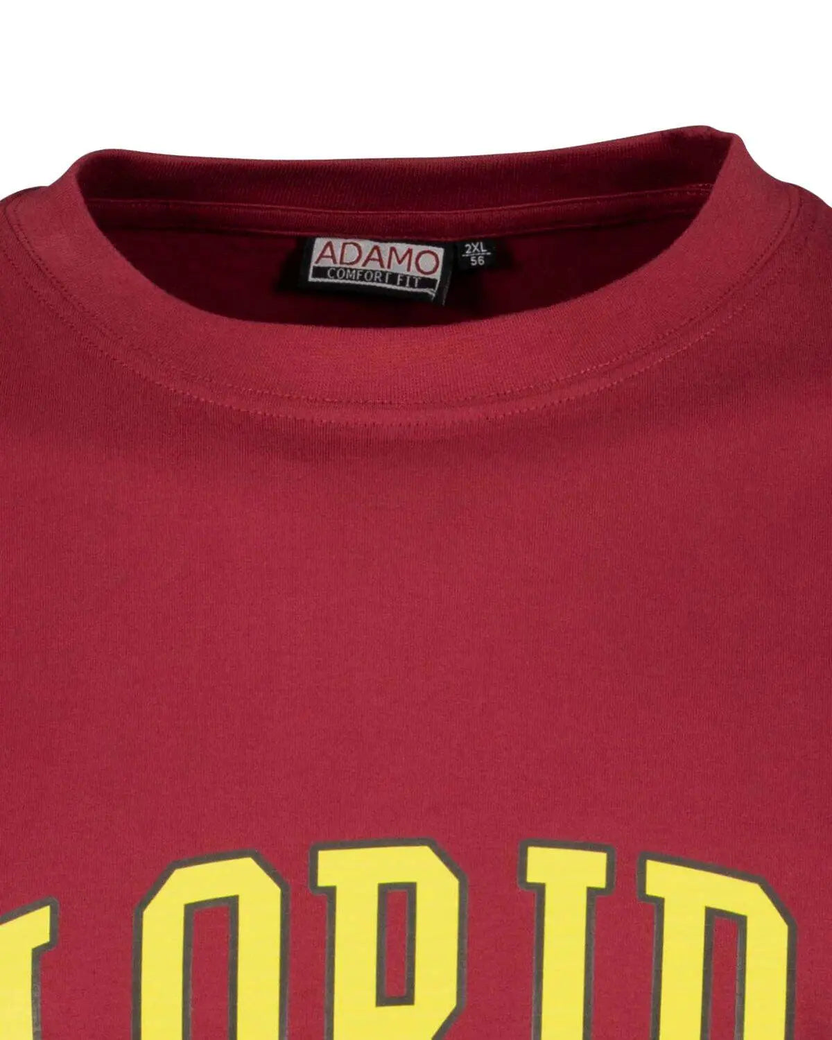 Duży męski t-shirt koszulka z nadrukiem Florida Adamo 131613-590 czerwona