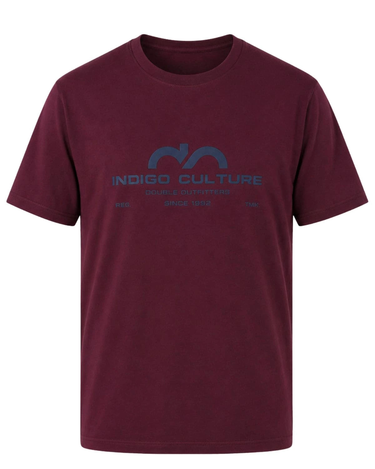 Duża męska koszulka z nadrukiem krótki rękaw t-shirt Double TS-9124 śliwkowa