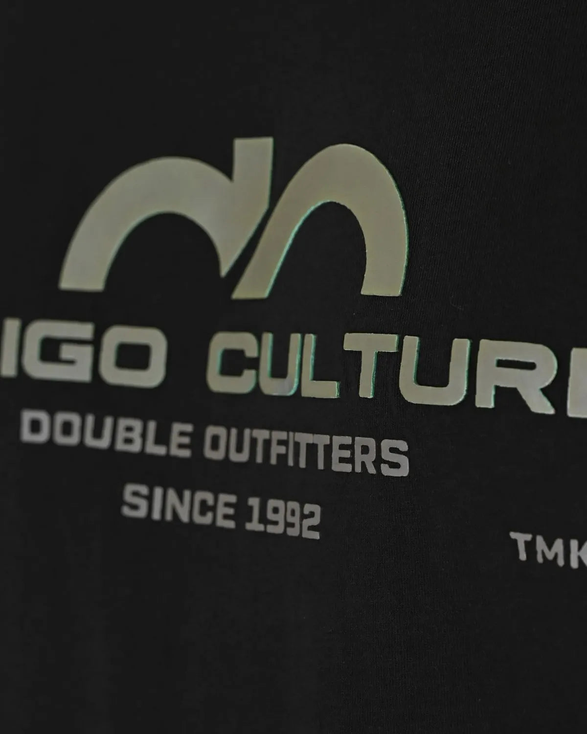 Duża męska koszulka z nadrukiem krótki rękaw t-shirt Double TS-9124 czarny