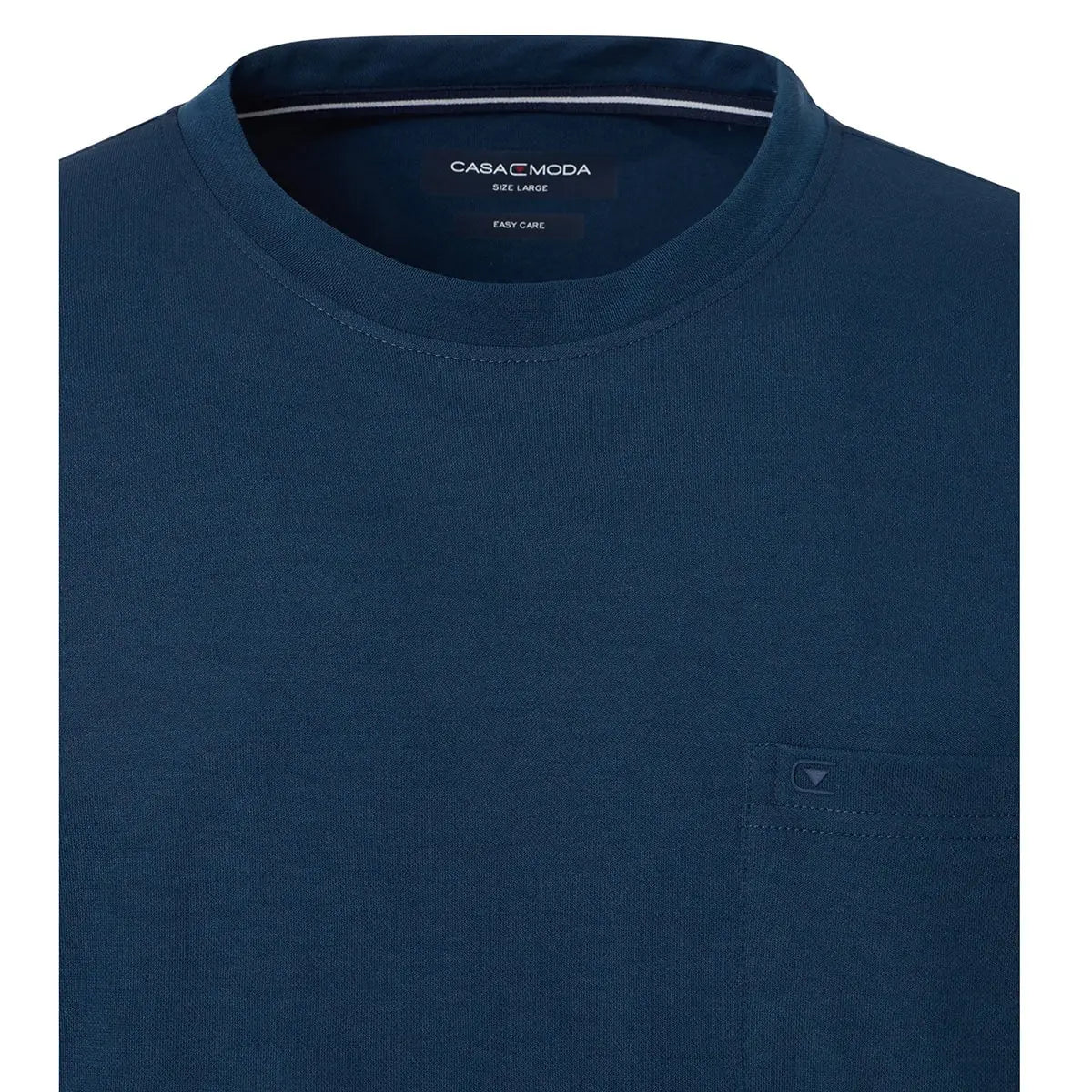 Duża męska koszulka z kieszonką t-shirt Casa Moda 913699100-175 ciemnoniebieska