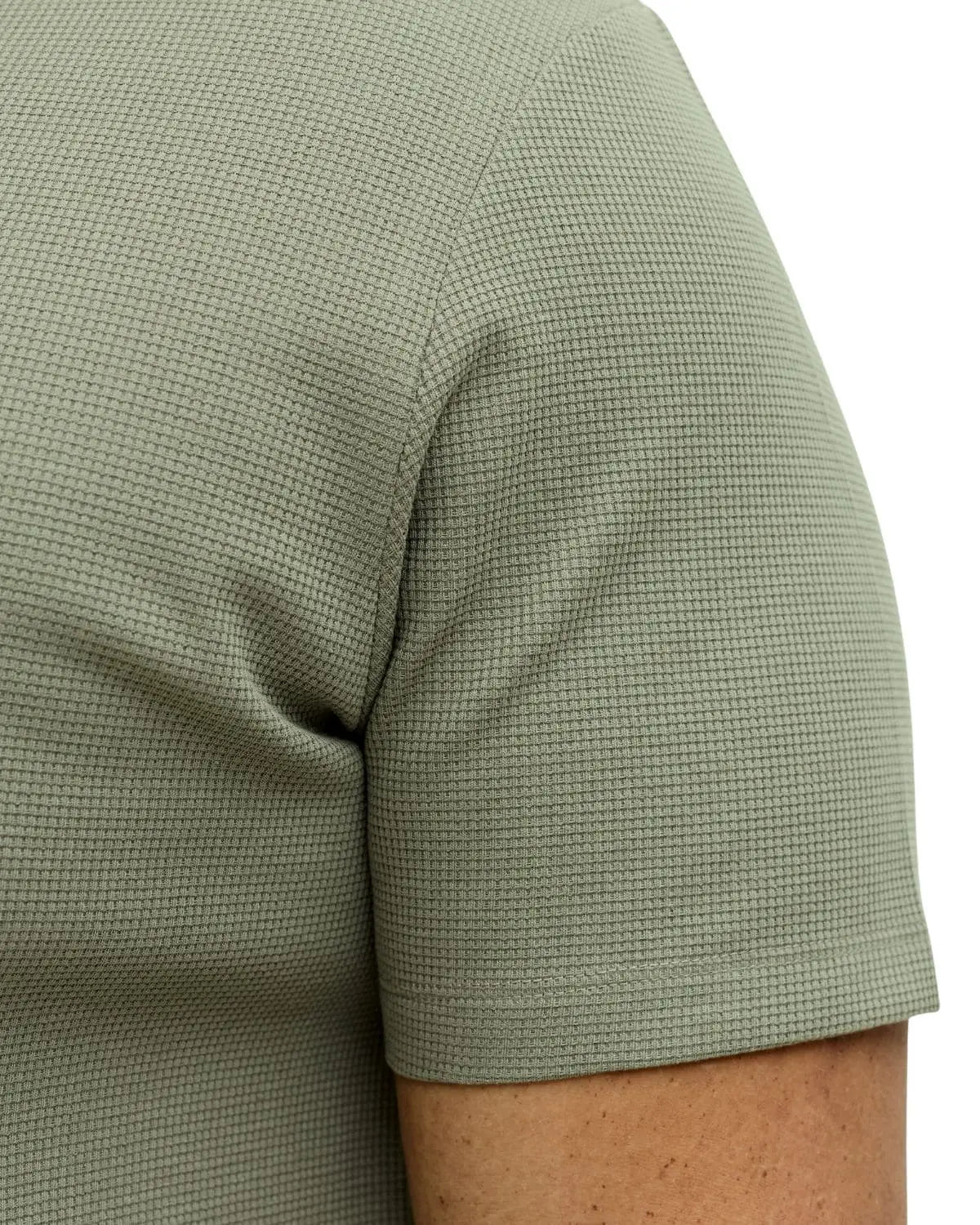 Duża męska koszulka strukturalna krótki rękaw t-shirt Jack &amp; Jones 12294528 khaki