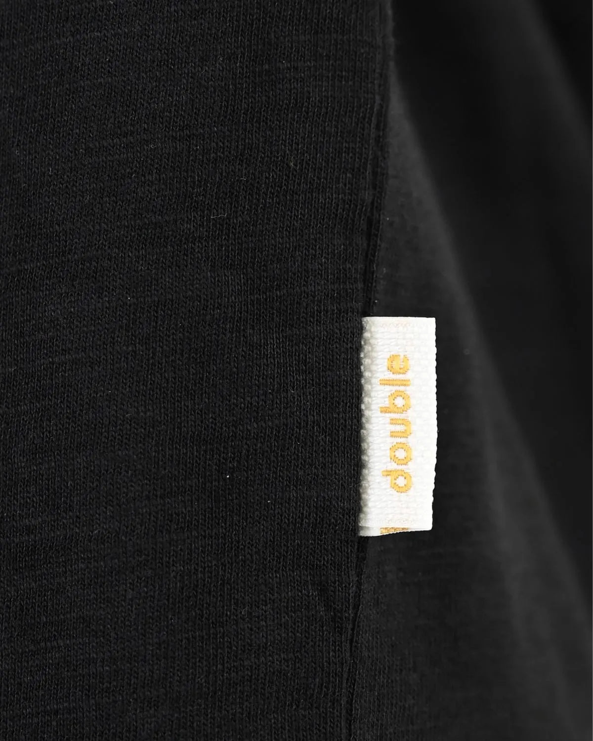 Duża męska gładka koszulka na guziki krótki rękaw t-shirt Double Urban Outfitters TS-9146 czarny