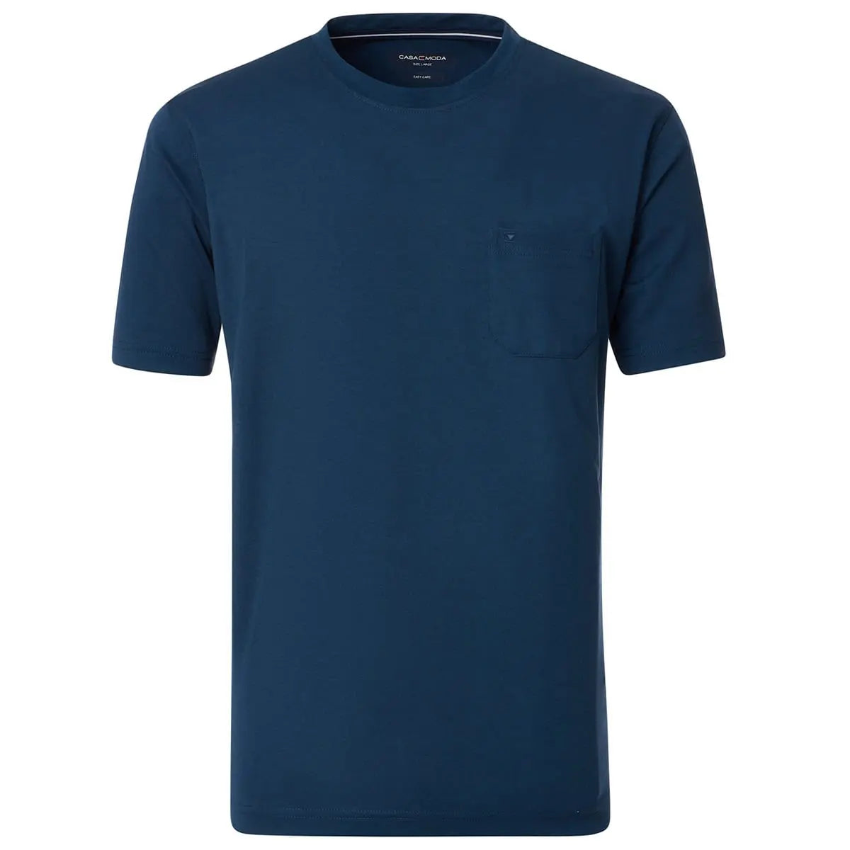 Duża męska koszulka z kieszonką t-shirt Casa Moda 913699100-175 ciemnoniebieska