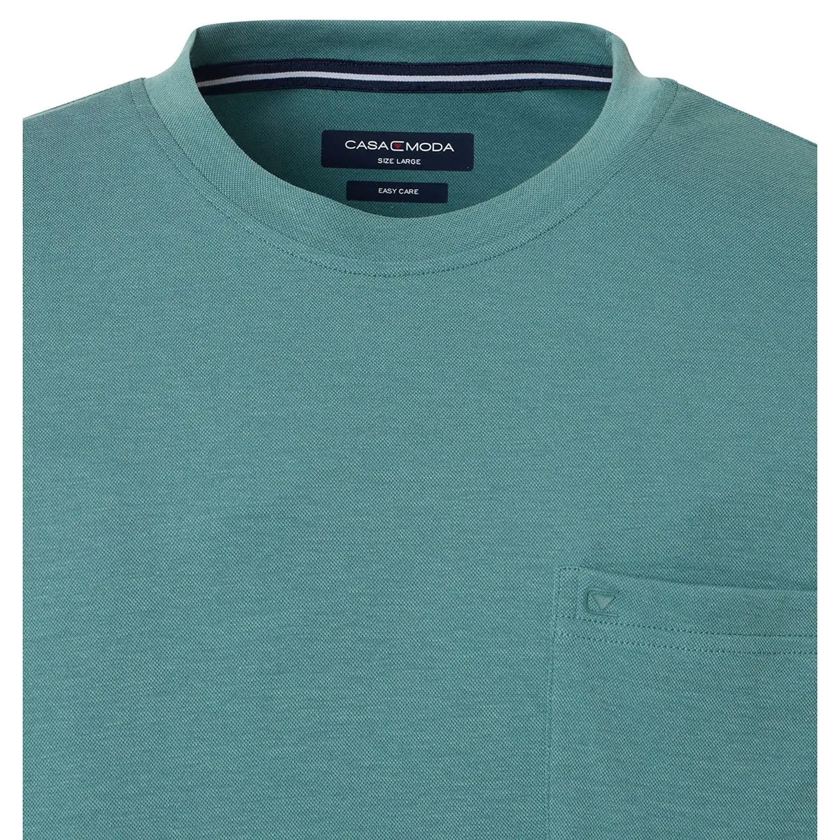 Duża męska koszulka z kieszonką t-shirt Casa Moda 913699100-393 zielona