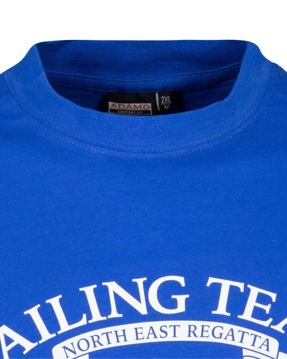 Duży męski t-shirt koszulka z nadrukiem Adamo 131611-340 niebieska