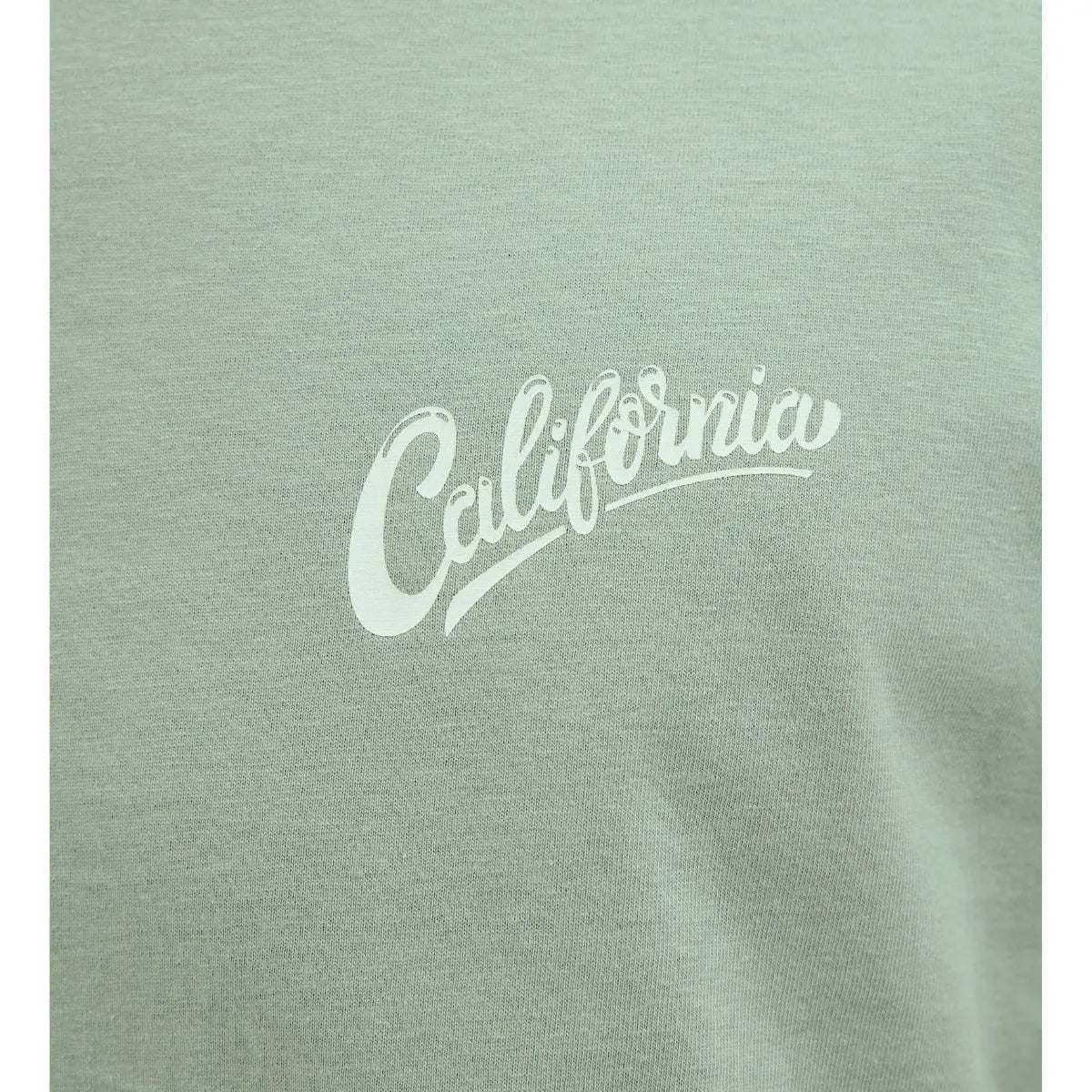 Duża męska koszulka t-shirt nadruk na plecach Jack &amp; Jones 12275741 zielony