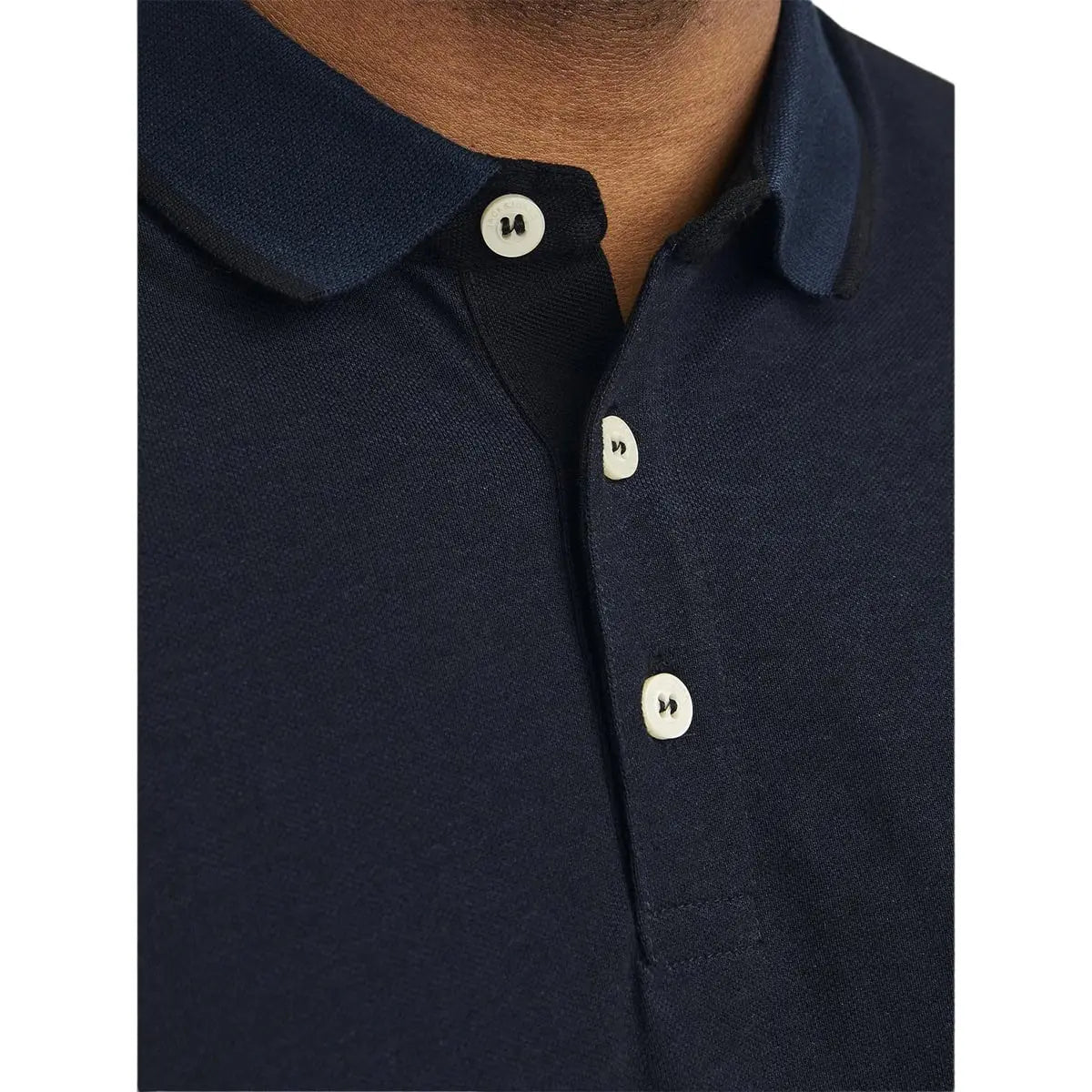 Duża męska polówka koszulka z kołnierzykiem Jack &amp; Jones 12143859 granatowa