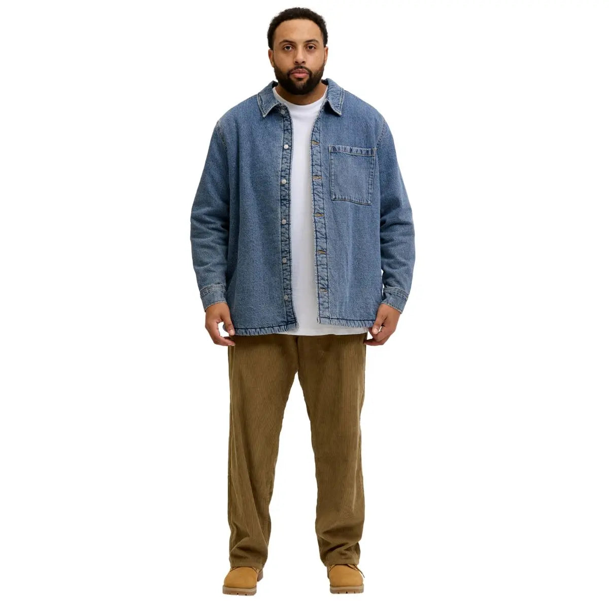 Duża kurtka jeansowa katana ocieplana Jack &amp; Jones 12286912 niebieska