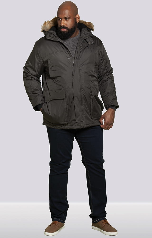 Duża męska kurtka jesienno/zimowa Duke D555 Lovett khaki