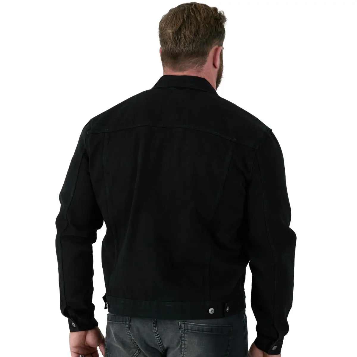 Duża kurtka jeansowa katana Duke Trucker czarna męska