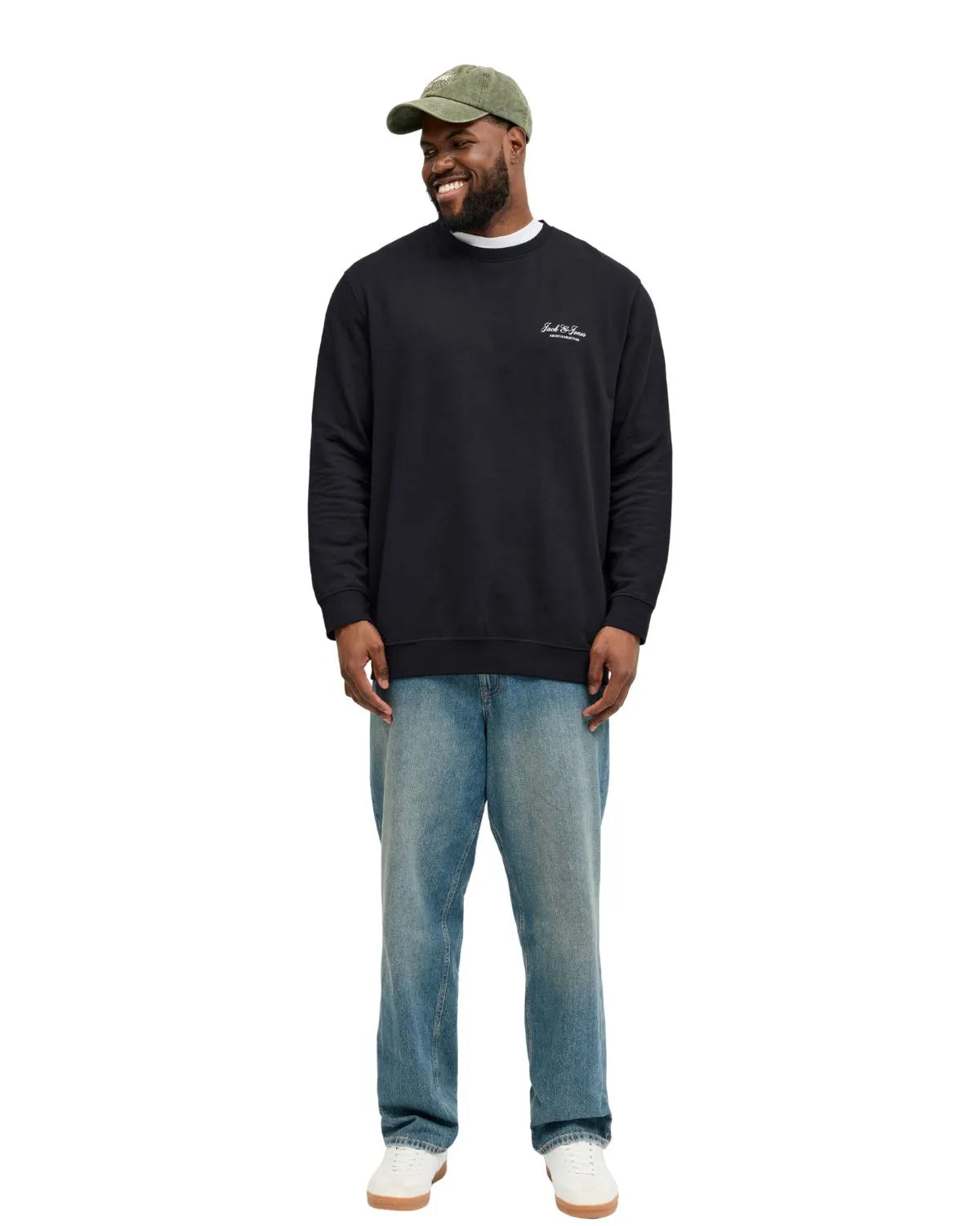 Duża męska cienka bluza wkładana przez głowę Jack &amp; Jones 12294579 czarna