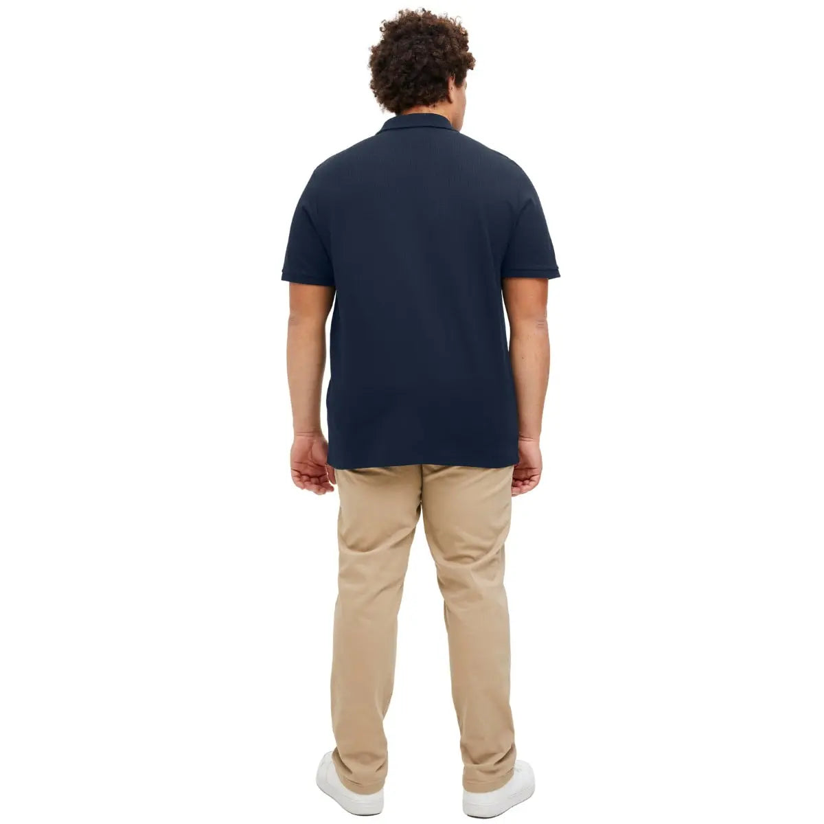 Duża męska polówka koszulka z kołnierzykiem Jack &amp; Jones 12274980 granatowa