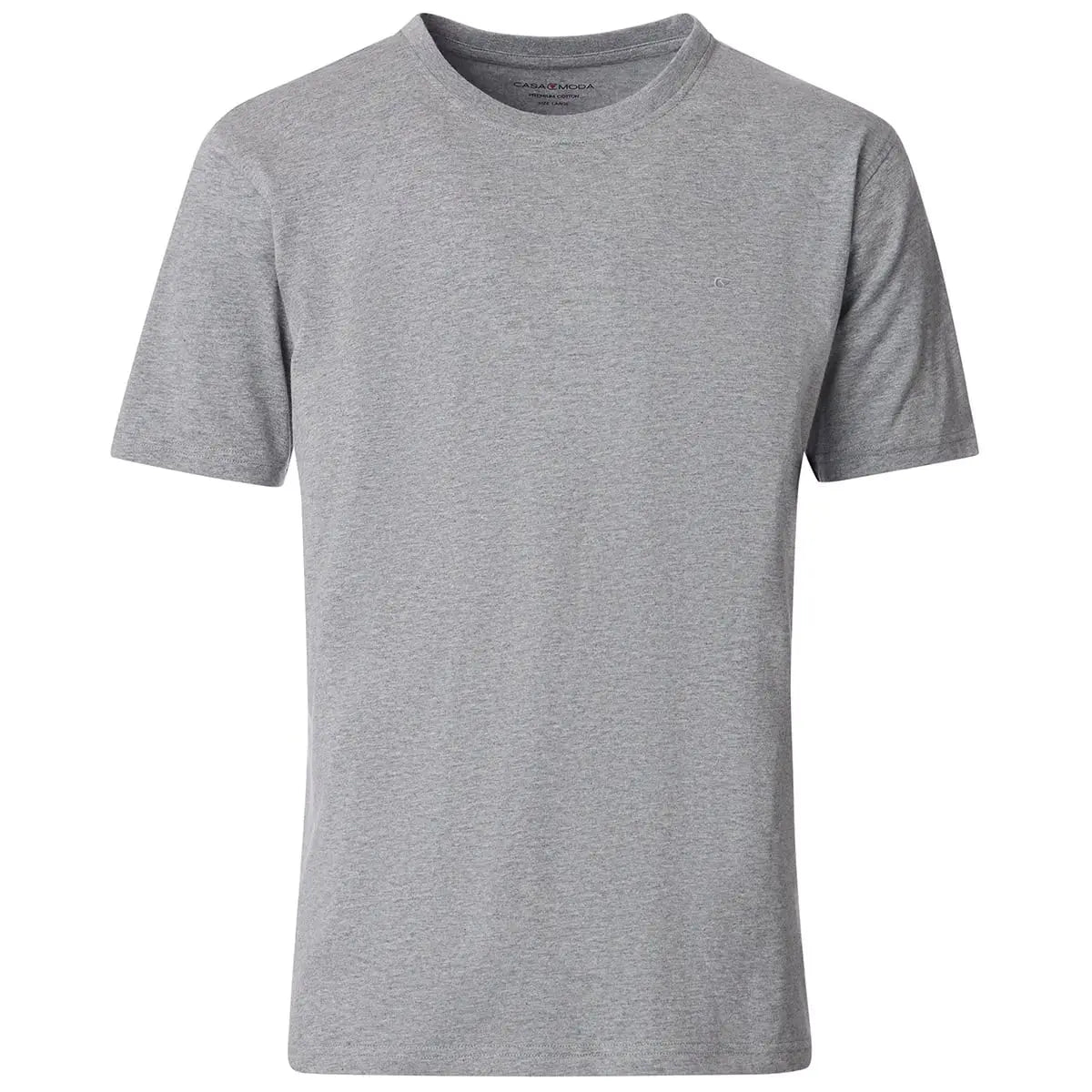 Duża męska koszulka gładka t-shirt Casa Moda 4200-713 jasnoszary