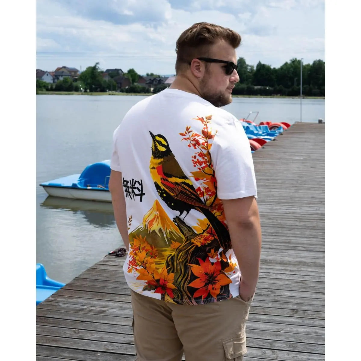 Duże męskie koszulki z krótkim rękawem t-shirt z dużym nadrukiem na plecach 3 sztuki Jack &amp; Jones 12285075 multi