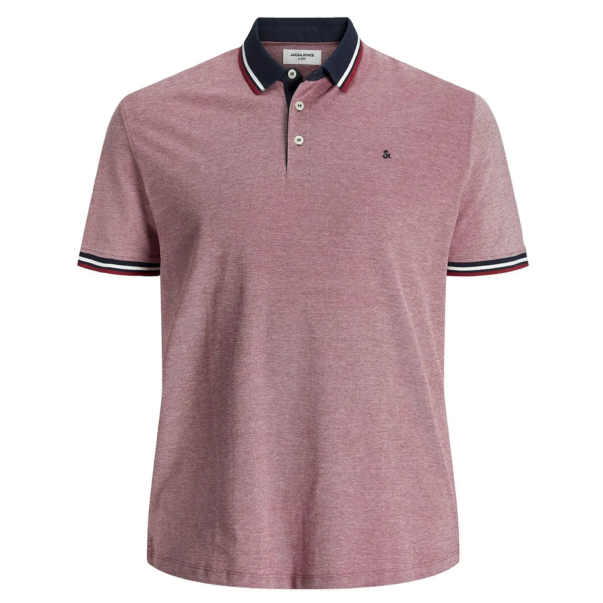 Duża męska polówka koszulka z kołnierzykiem Jack &amp; Jones 12143859 czerwona