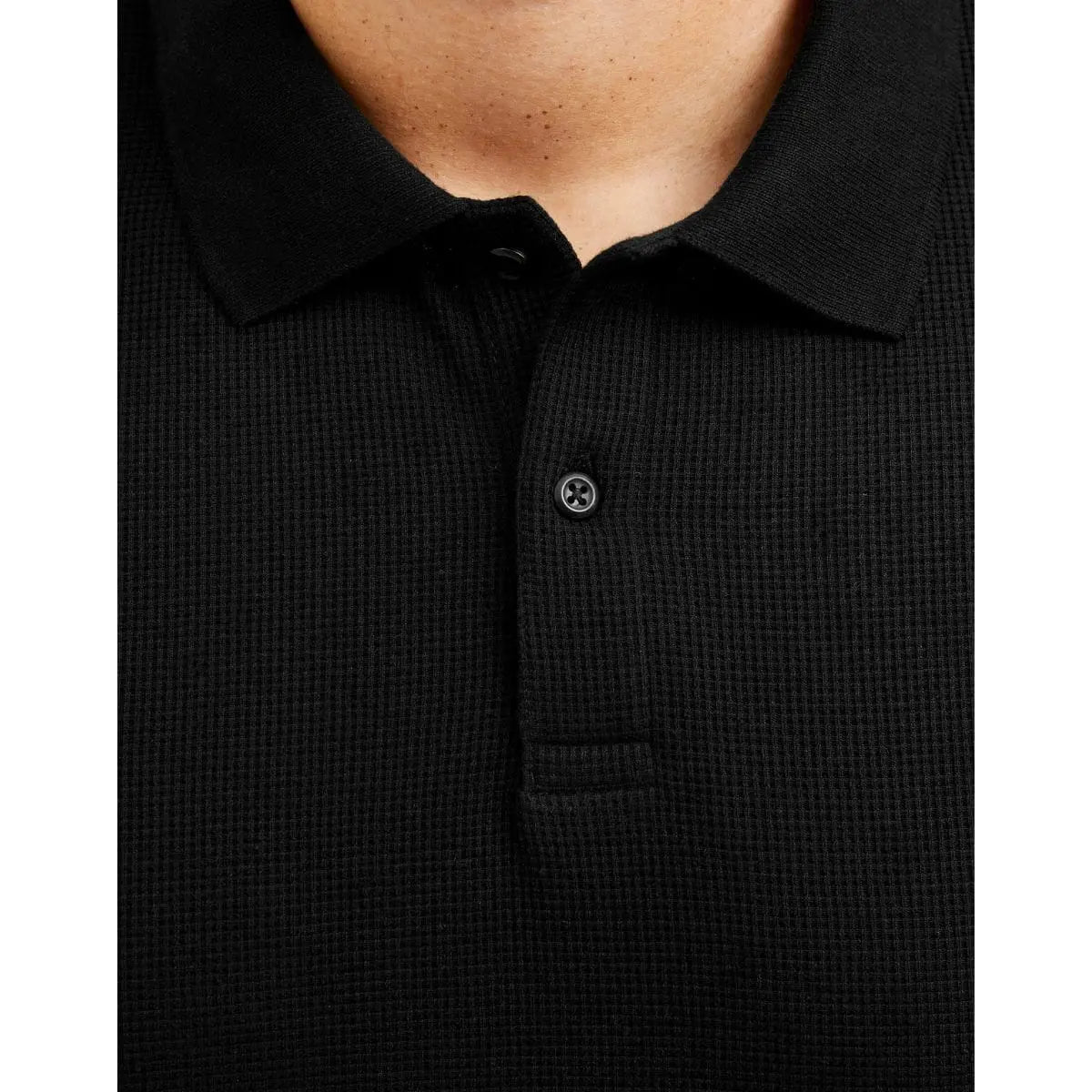 Duża męska polówka koszulka z kołnierzykiem Jack &amp; Jones 12274980 czarna