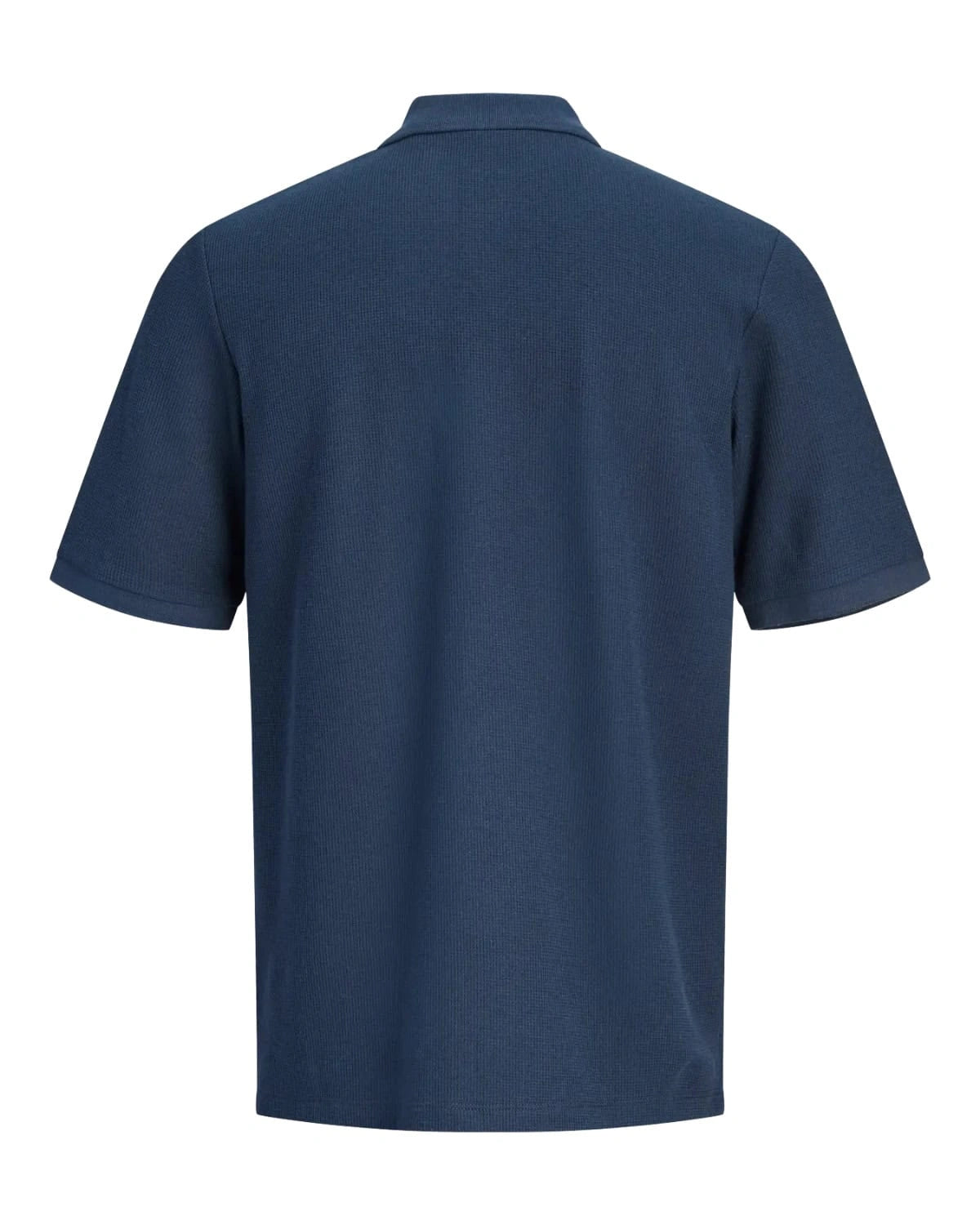 Duża męska koszulka z kołnierzykiem polówka gładka na zamek Jack &amp; Jones 12284618 granatowa