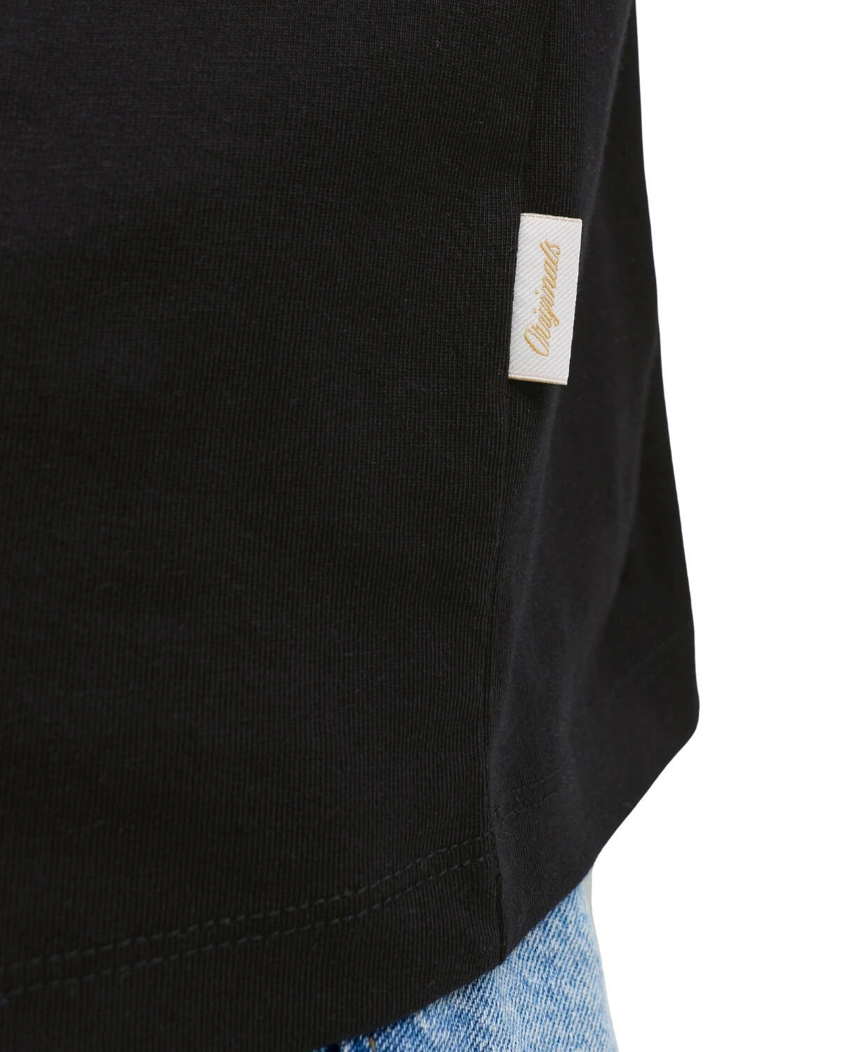 Duża męska koszulka krótki rękaw t-shirt z nadrukiem Jack &amp; Jones 12297272 czarny